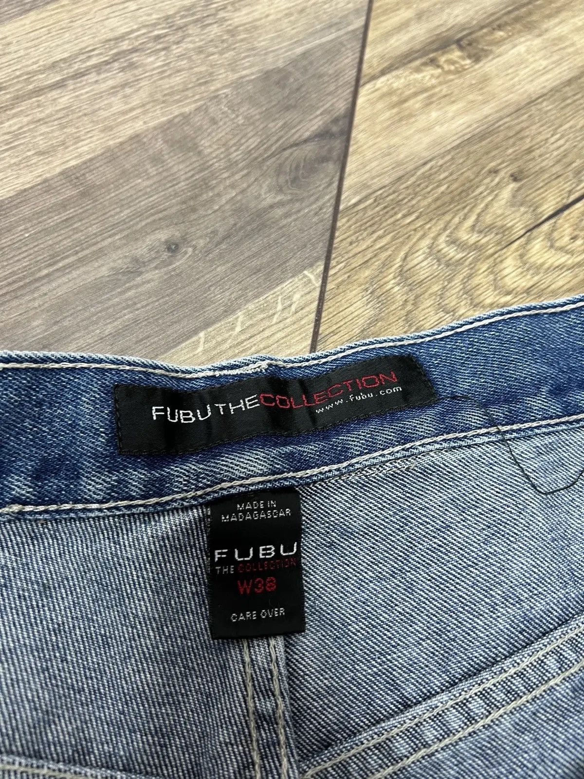 Fubu × Vintage Vintage Fubu Denim Baggy Rap Shorts Size US 38 / EU 54 - 7 Thumbnail
