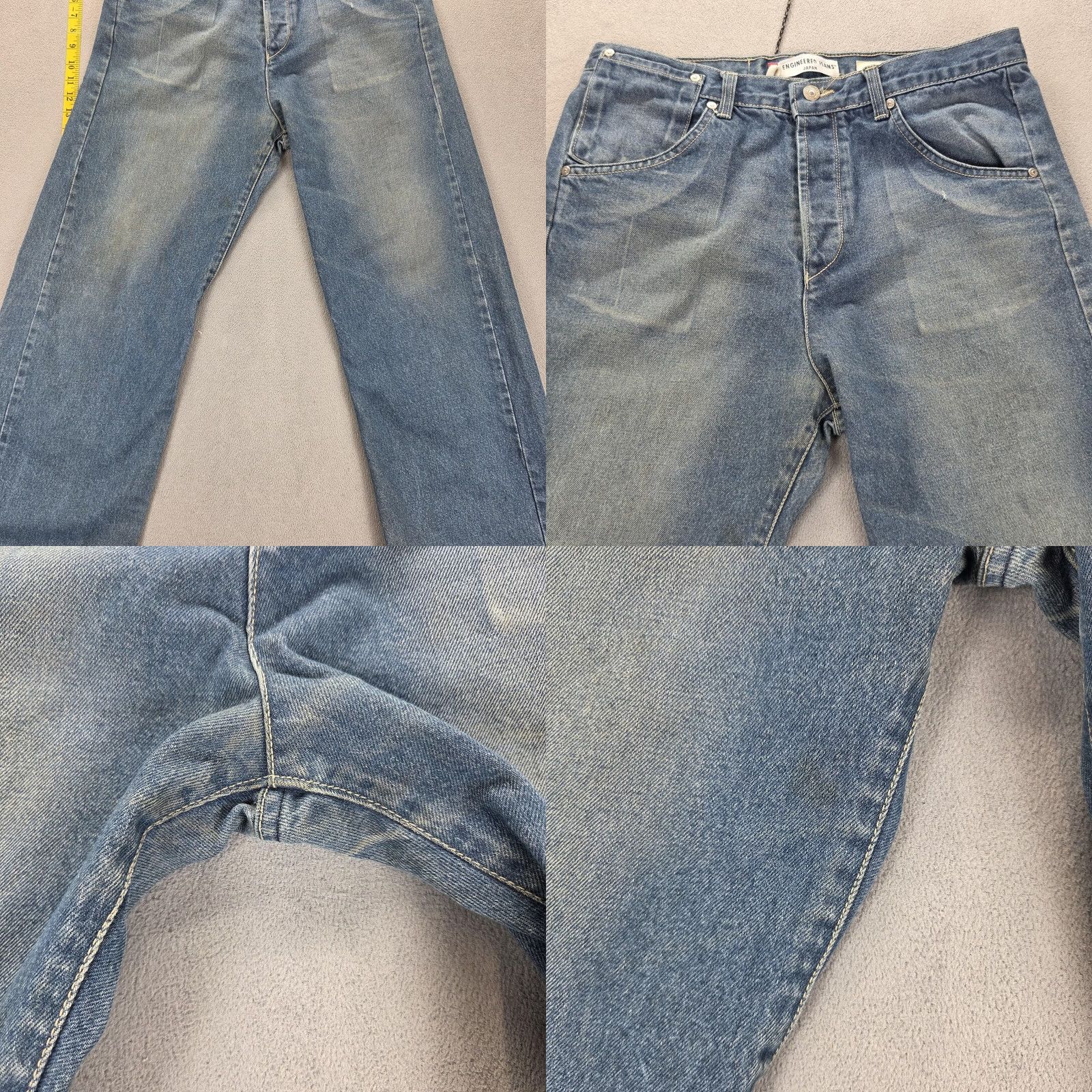 Levi's Levis Jeans Mens Blue 33x30 Engineered VTG Twisted Flap Pocket Distressed Pockets Button Size US 33 - 9 Thumbnail