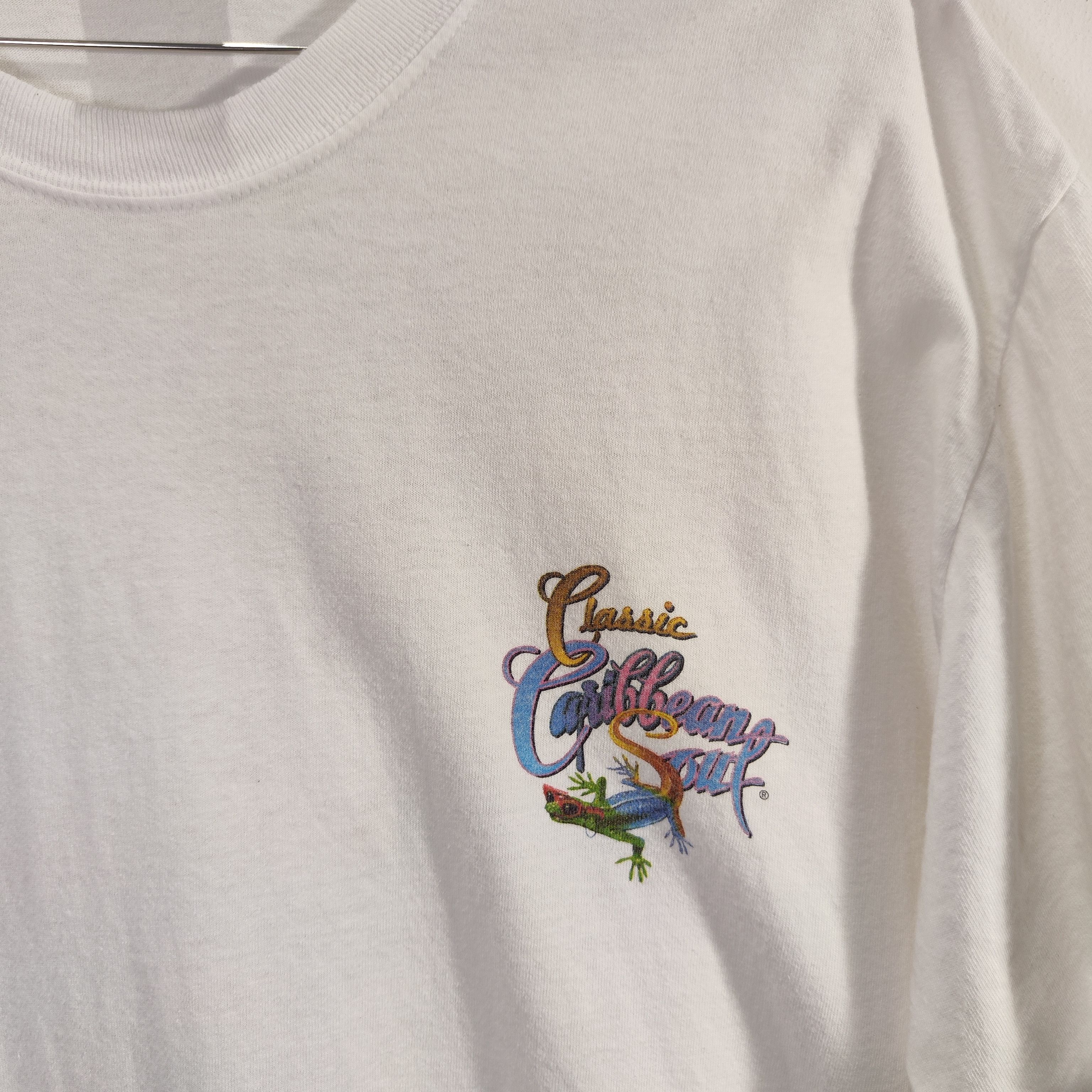 Caribbean Caribbean soul Vintage Humor t shirt Iguana white Large Size US L / EU 52-54 / 3 - 5 Thumbnail