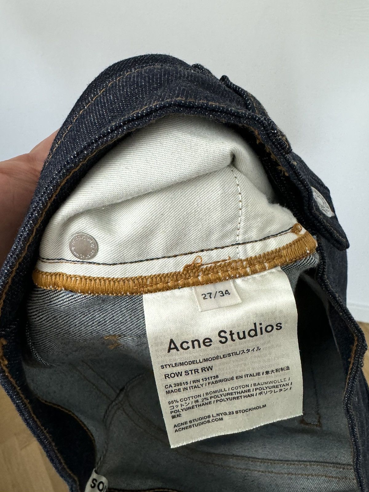 Acne Studios 27/34 Acne Studios Jeans Slim Denim Pant Rock Casual Luxury Size US 27 - 4 Thumbnail