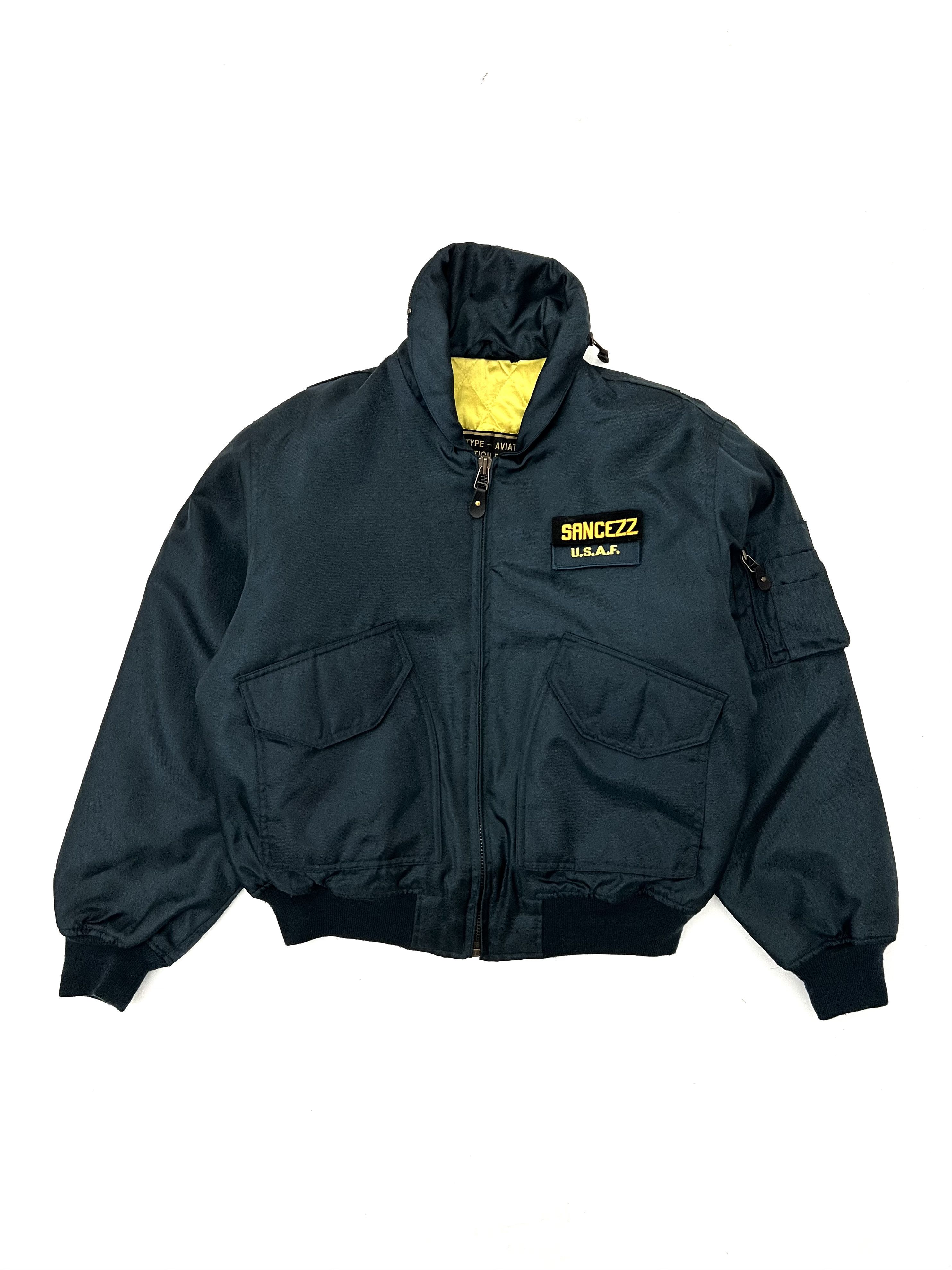 Vintage Aviation W.R. 2 USAF AC 1980s Pilot Nylon Bomber Jacket Size US M / EU 48-50 / 2 - 1 Thumbnail