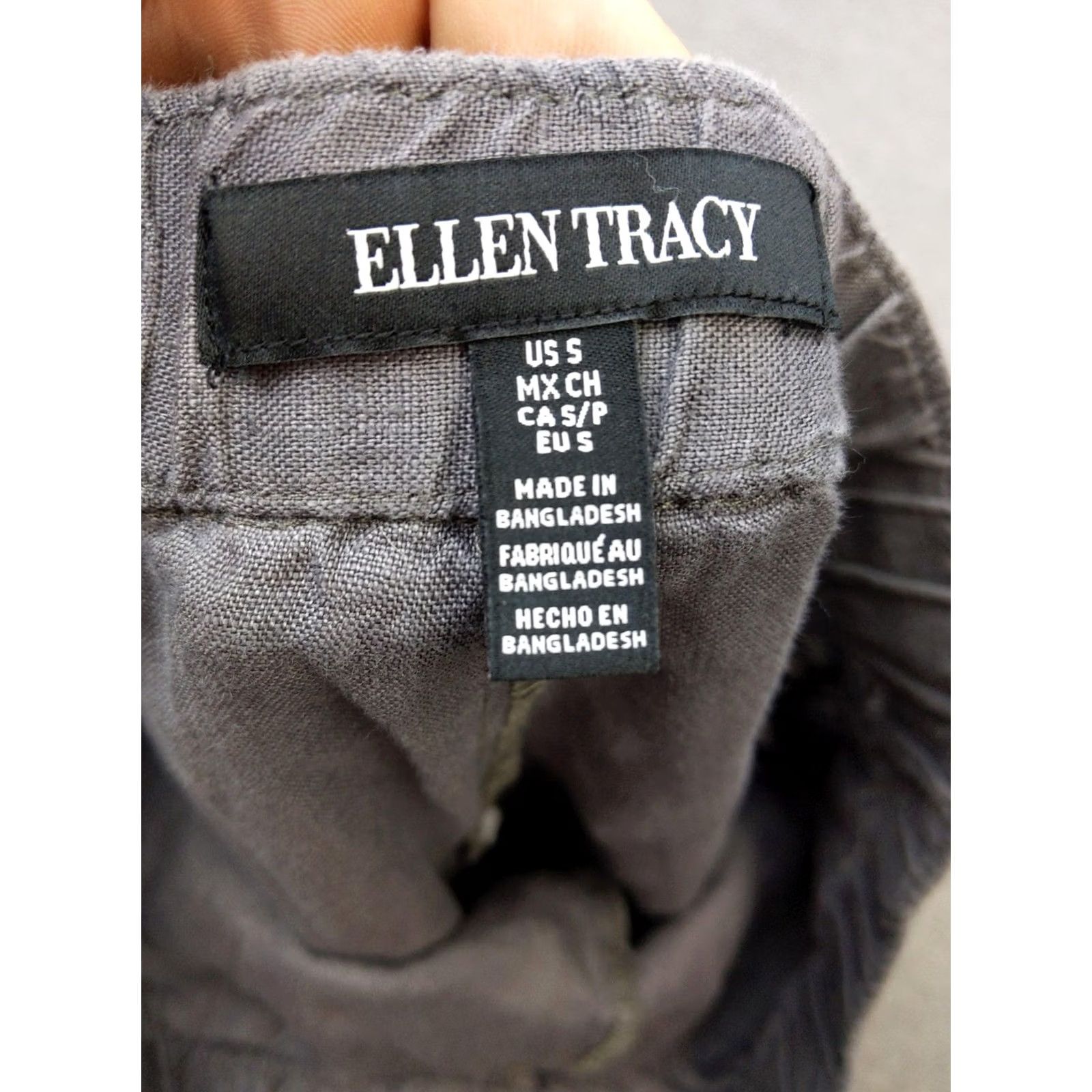 Ellen Tracy Ellen Tracy Shorts Womens Small Gray 100% Linen Drawstring Elastic Waist Cuffed Shorts Linen Relaxed Casual/Travel Womens Small gray Ellen Tracy Size 28" / US 6 / IT 42 - 2 Thumbnail