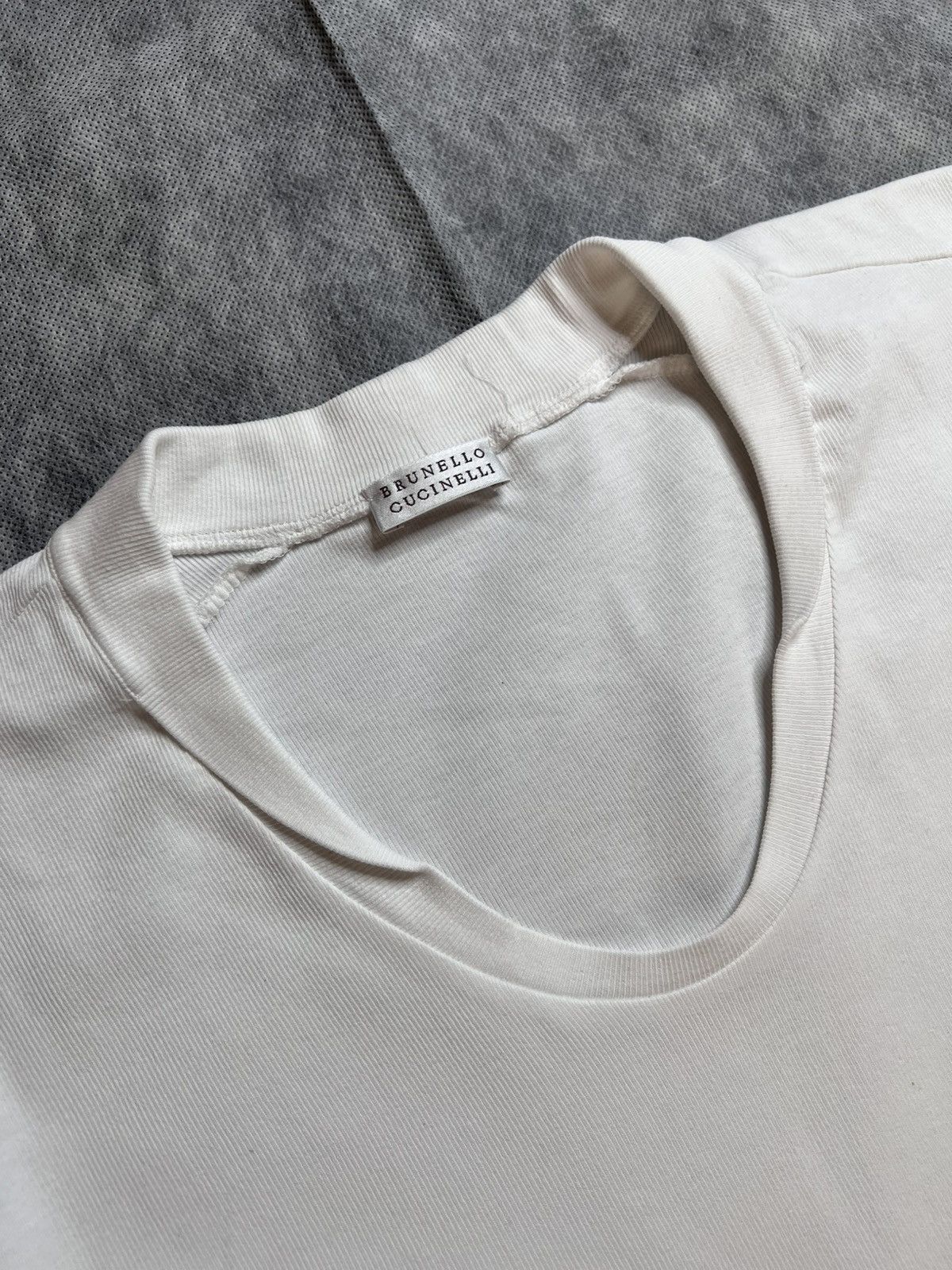 Brunello Cucinelli Brunello Cucinelli White T-Shirt Size XL / US 12-14 / IT 48-50 - 5 Thumbnail