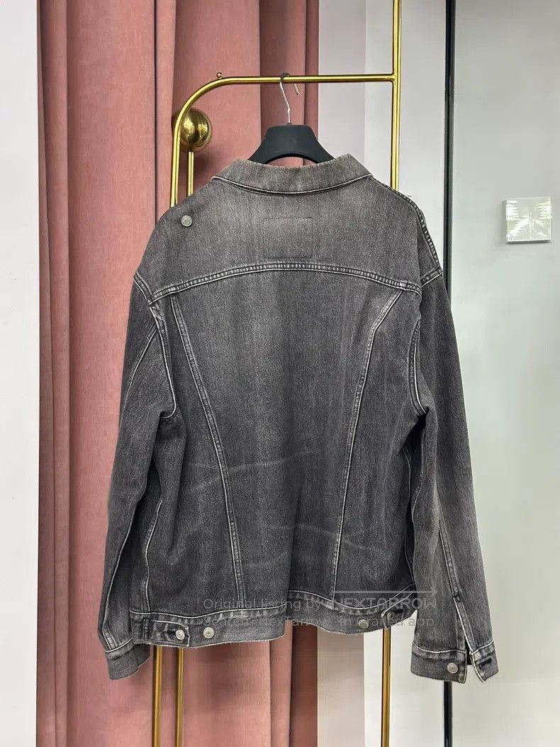 Balenciaga Balenciaga Black gradient asymmetric denim jacket Size XXS / US 00 / IT 34 - 3 Thumbnail