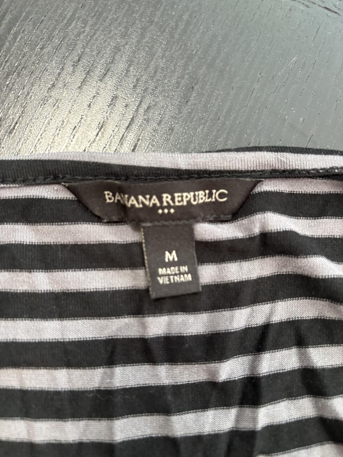 Banana Republic Y2K Black & Gray Striped Long Sleeve Dress Medium Size M / US 6-8 / IT 42-44 - 8 Thumbnail