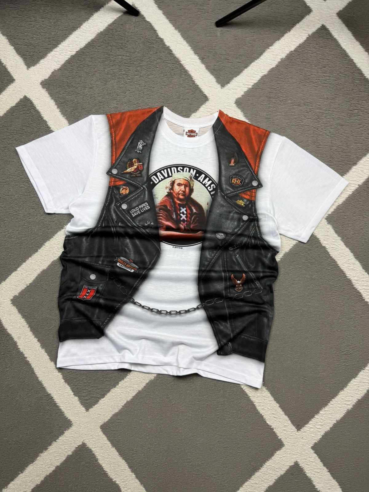 Harley Davidson Harley-Davidson Motorcycles Amsterdam Graphic T-shirt Tee M Size US M / EU 48-50 / 2 - 1 Thumbnail