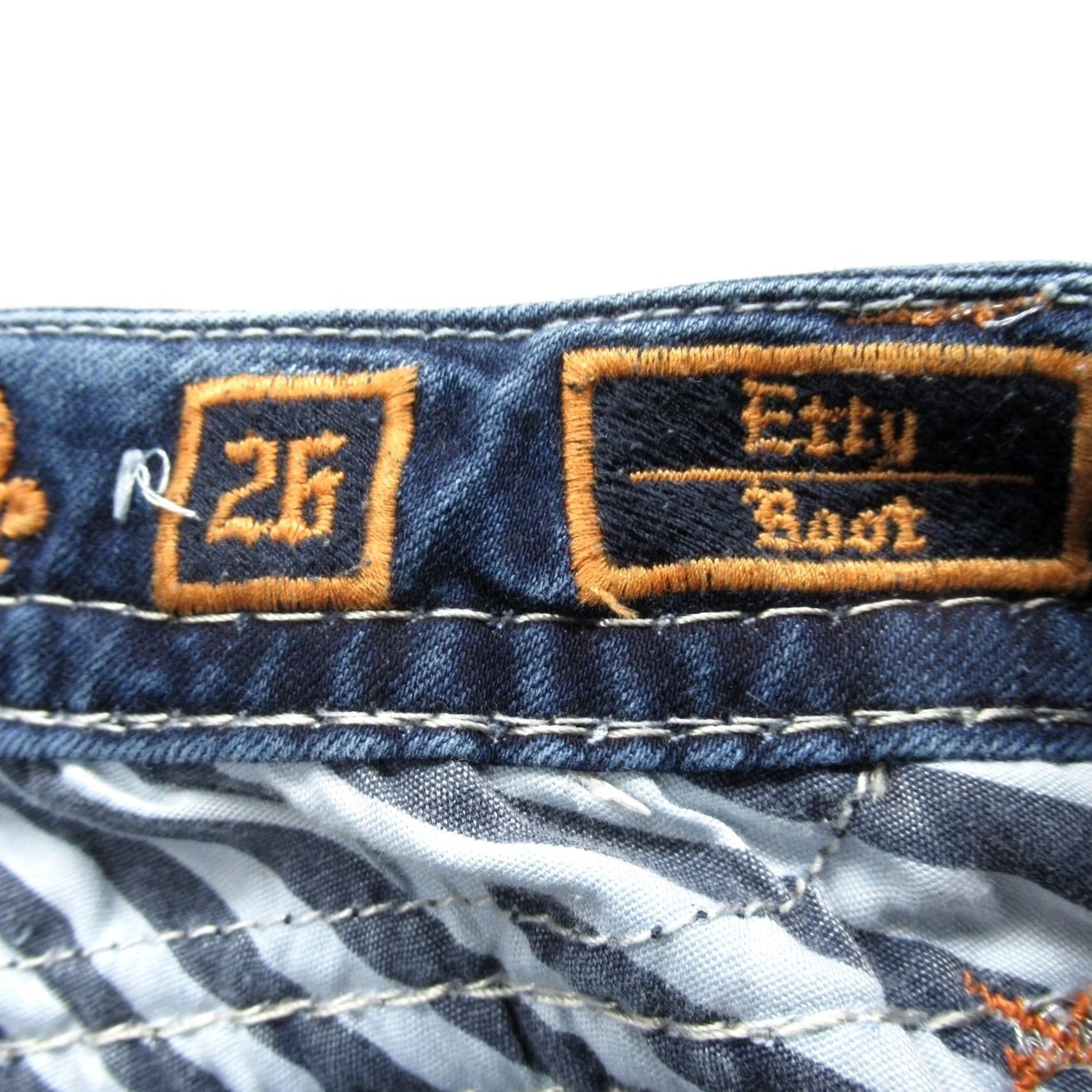Vintage Rock Revival Jeans Womens 26 Dark Wash Denim Embellished Pockets Etty Boot 27x34 Size 27" / US 4 / IT 40 - 4 Thumbnail