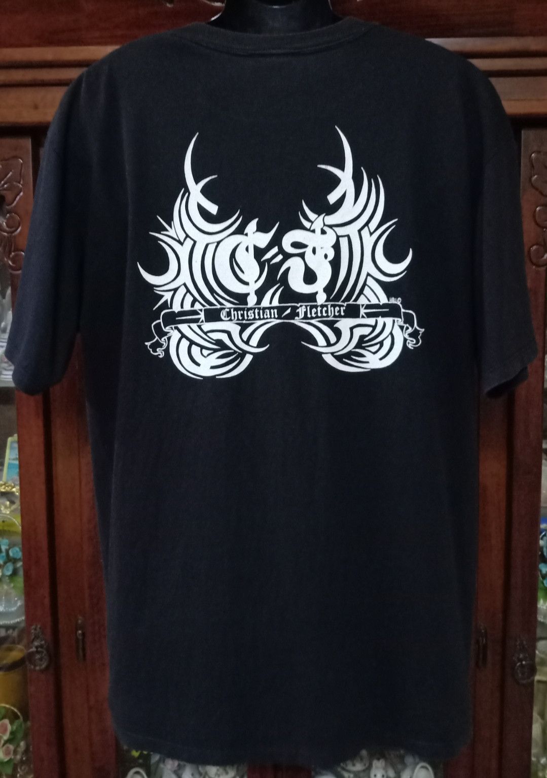 image of Skategang x Surf Style Vintage 90's Christian Fletcher T-Shirt in Black, Men's (Size XL)