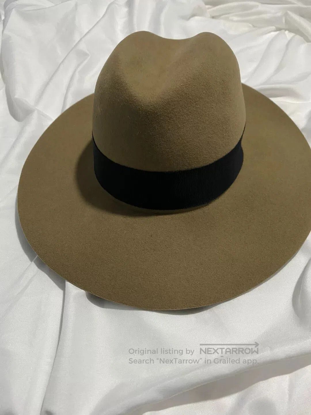 Hedi Slimane Saint Laurent Wide-Brim Rabbit Fur Hat. Size ONE SIZE - 1 Thumbnail