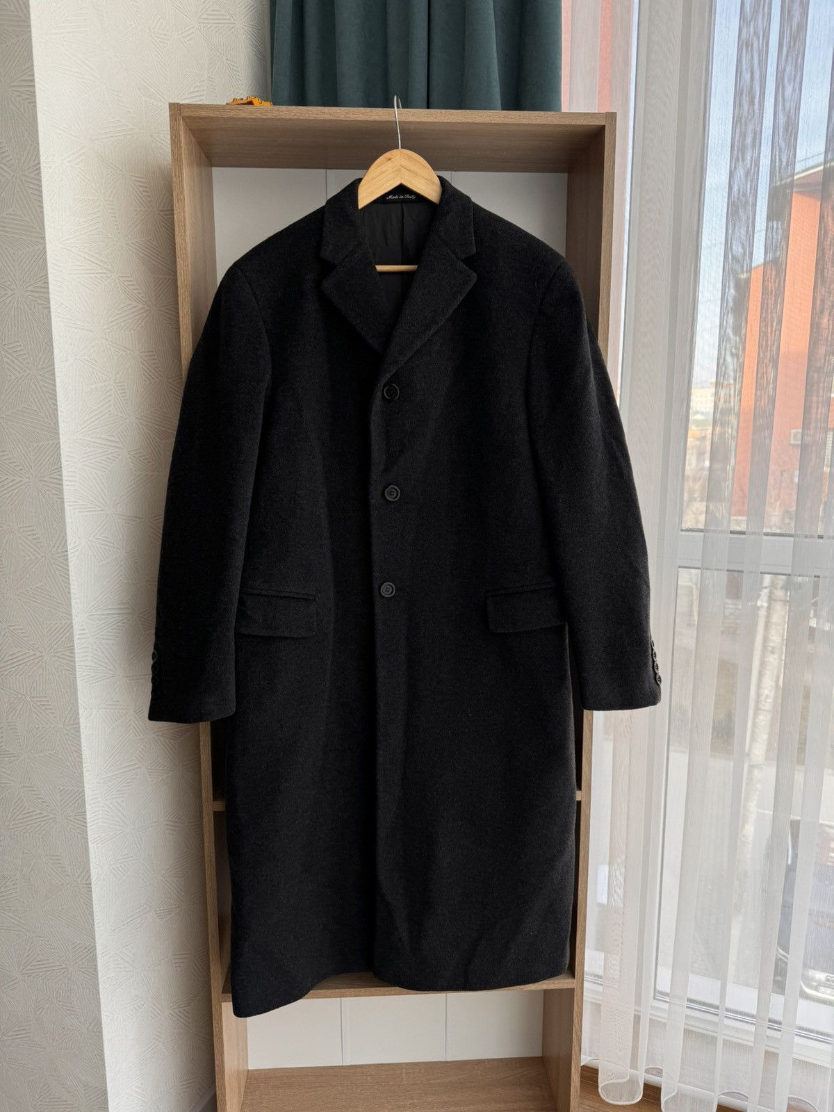 Pal Zileri × Vintage Vintage Pal Zirelli Pull Gruppo Forall Dark Grey Wool Coat Size US L / EU 52-54 / 3 - 1 Thumbnail