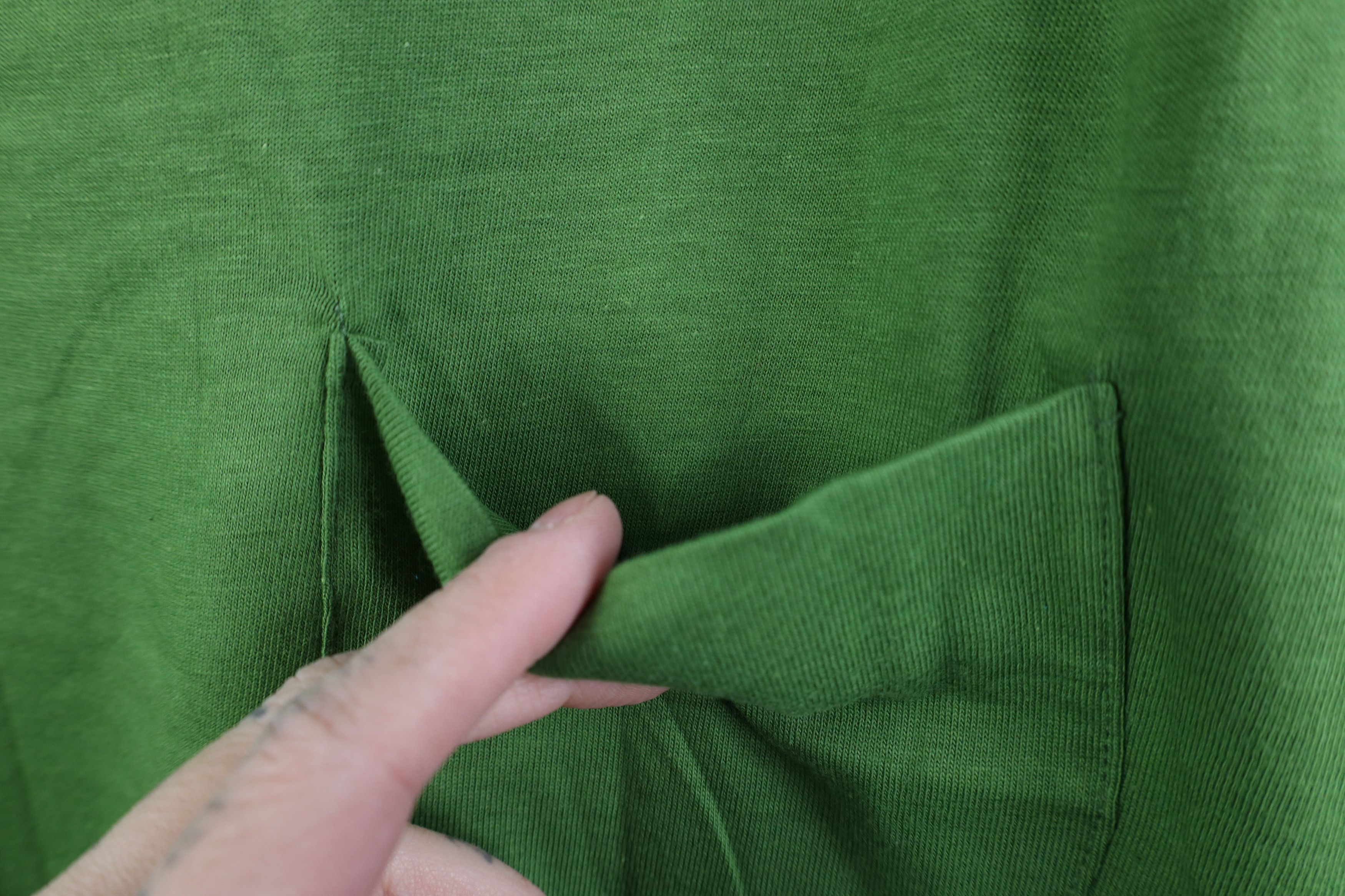 Vintage Deadstock Vintage 60s 70s Cotton T-Shirt Grass Green USA Size US L / EU 52-54 / 3 - 4 Thumbnail