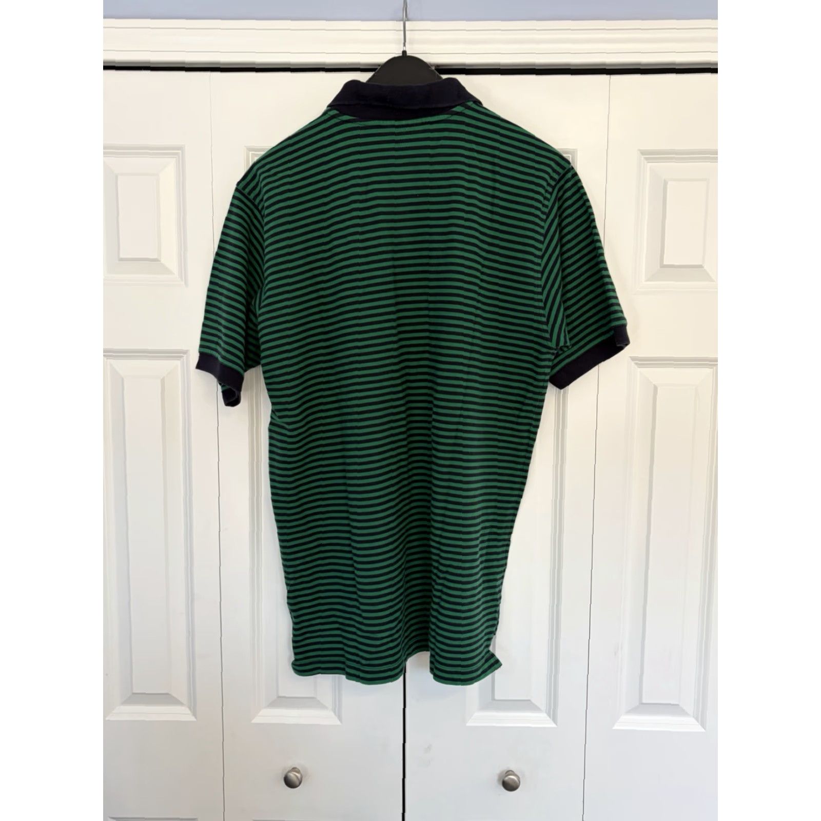 Vintage VINTAGE Slazenger Polo Shirt Green Striped XL Men Shirt Golf 90s Casual Logo Cotton Knit Regular Short Sleeve Mens Size US XL / EU 56 / 4 - 2 Thumbnail