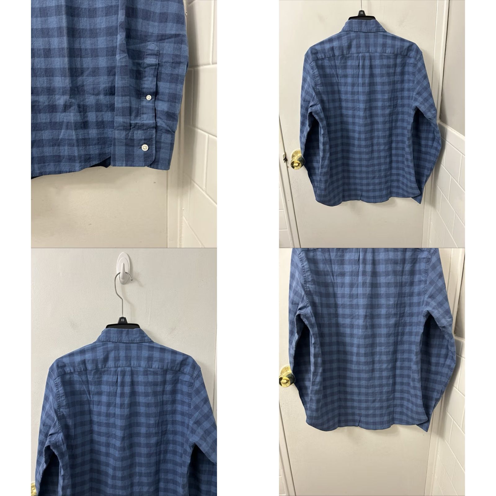 J.Crew VINTAGE J. Crew Shirt Mens M Blue Oxford Plaid Button-Down Long Sleeve NWT MSRP 60 Size US M / EU 48-50 / 2 - 8 Thumbnail