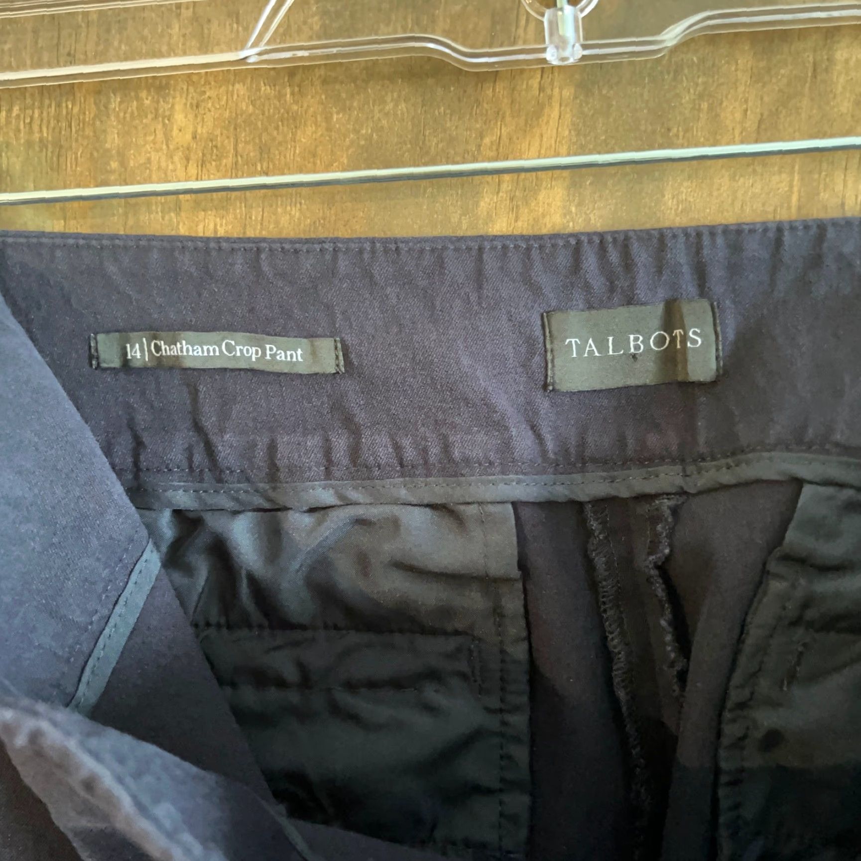 Talbots Talbots Navy Blue High Rise Chatham Crop Pants Side Zip Stretch 14 Women’s Workwear Casual Formal Cropped Plus Inseam 22 in 35 in Waist Size 36" / US 14 / IT 50 - 4 Thumbnail