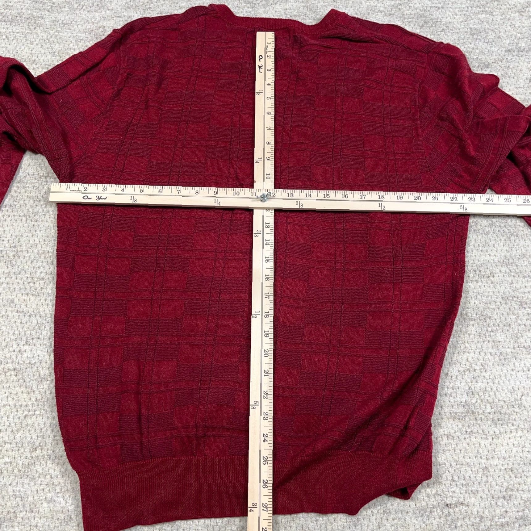 Dockers Pendelton Sweater Men Large Red Mercerized Cotton V Neck Geometric Grandpa Golf Size US L / EU 52-54 / 3 - 4 Thumbnail
