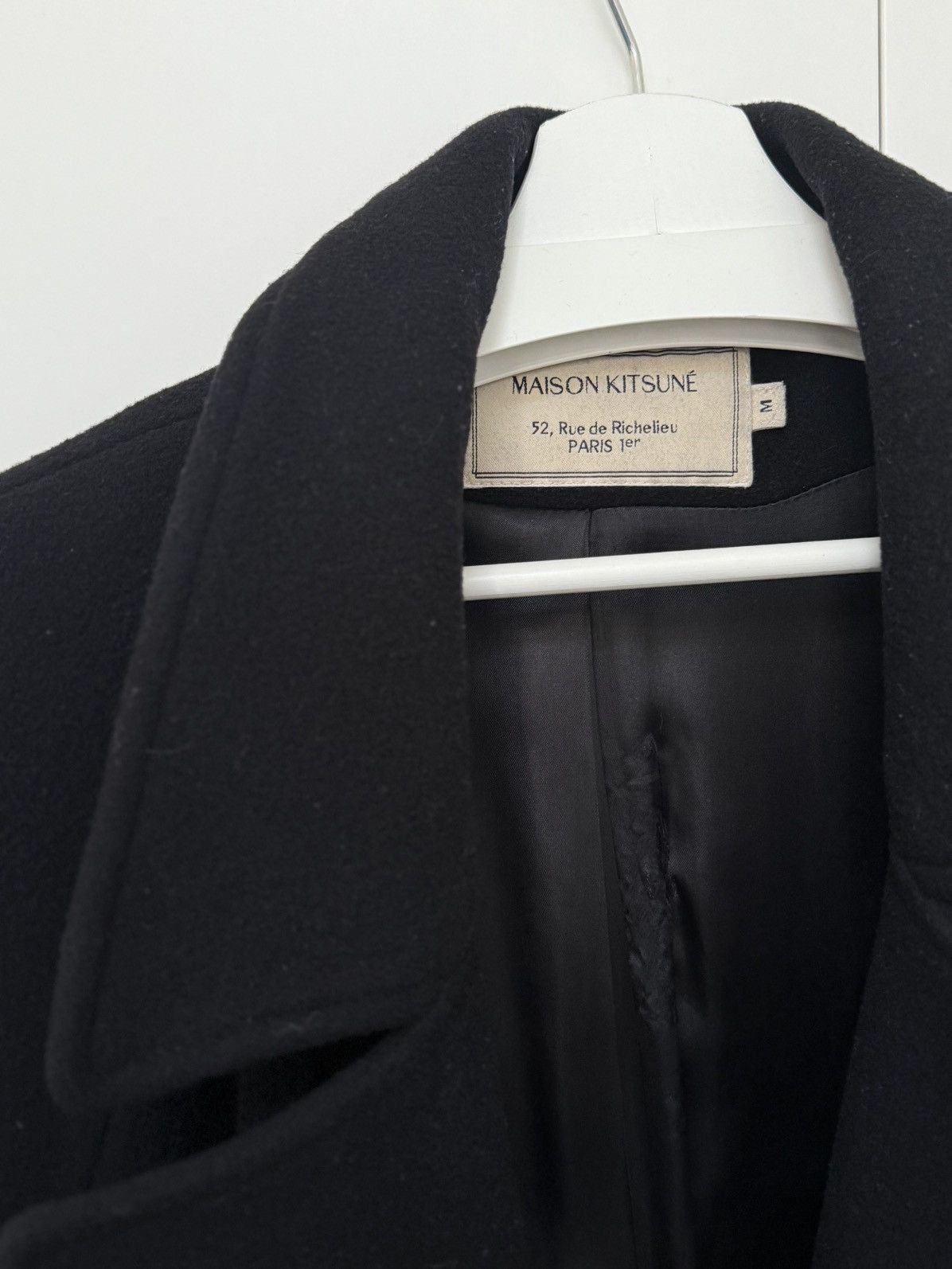 Maison Kitsune Black two breasted coat Size US M / EU 48-50 / 2 - 2 Thumbnail