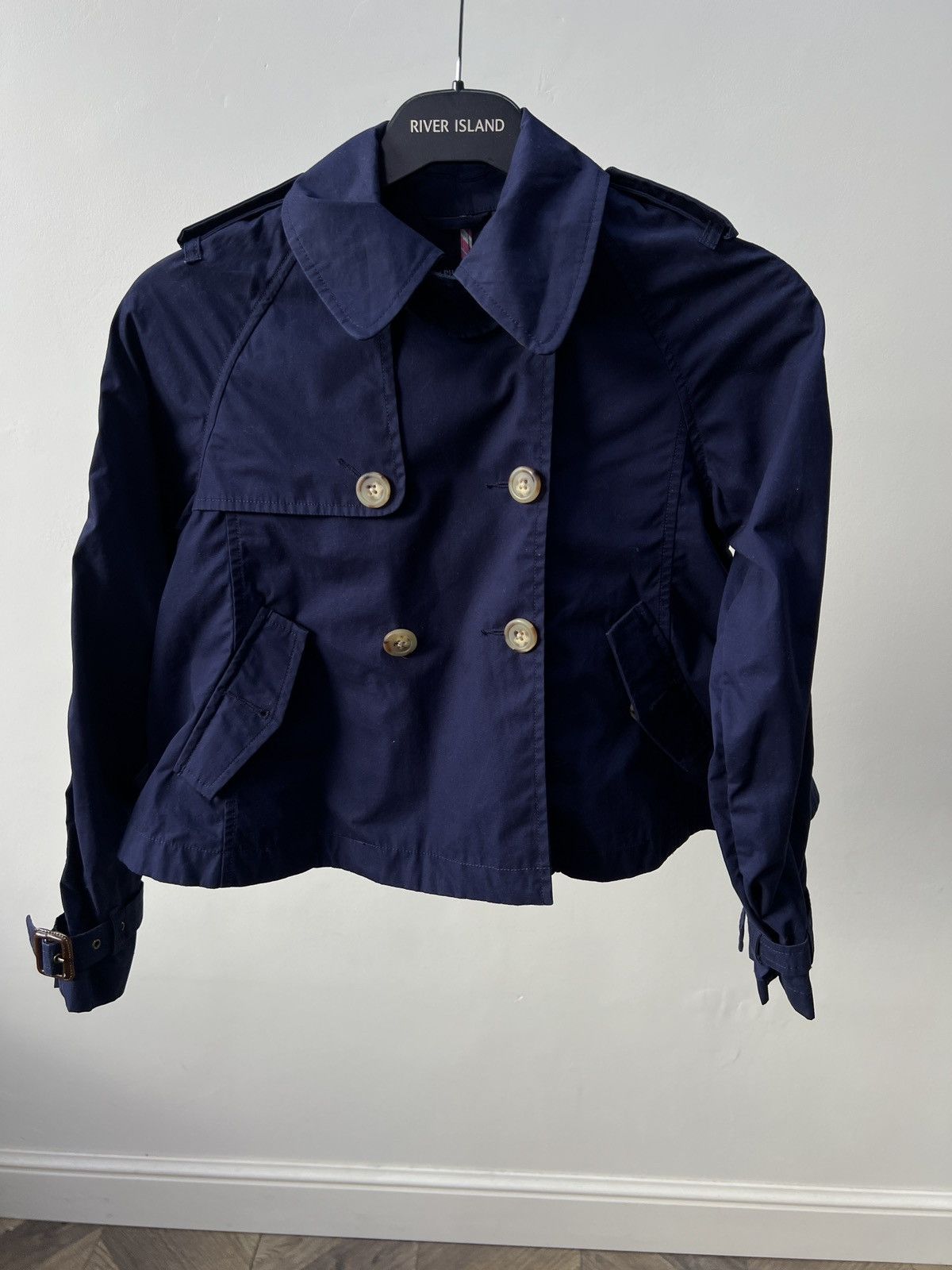 Ralph Lauren Vintage Ralph Lauren Girls Navy Blue Trench Coat Size XXS / US 00 / IT 34 - 2 Thumbnail