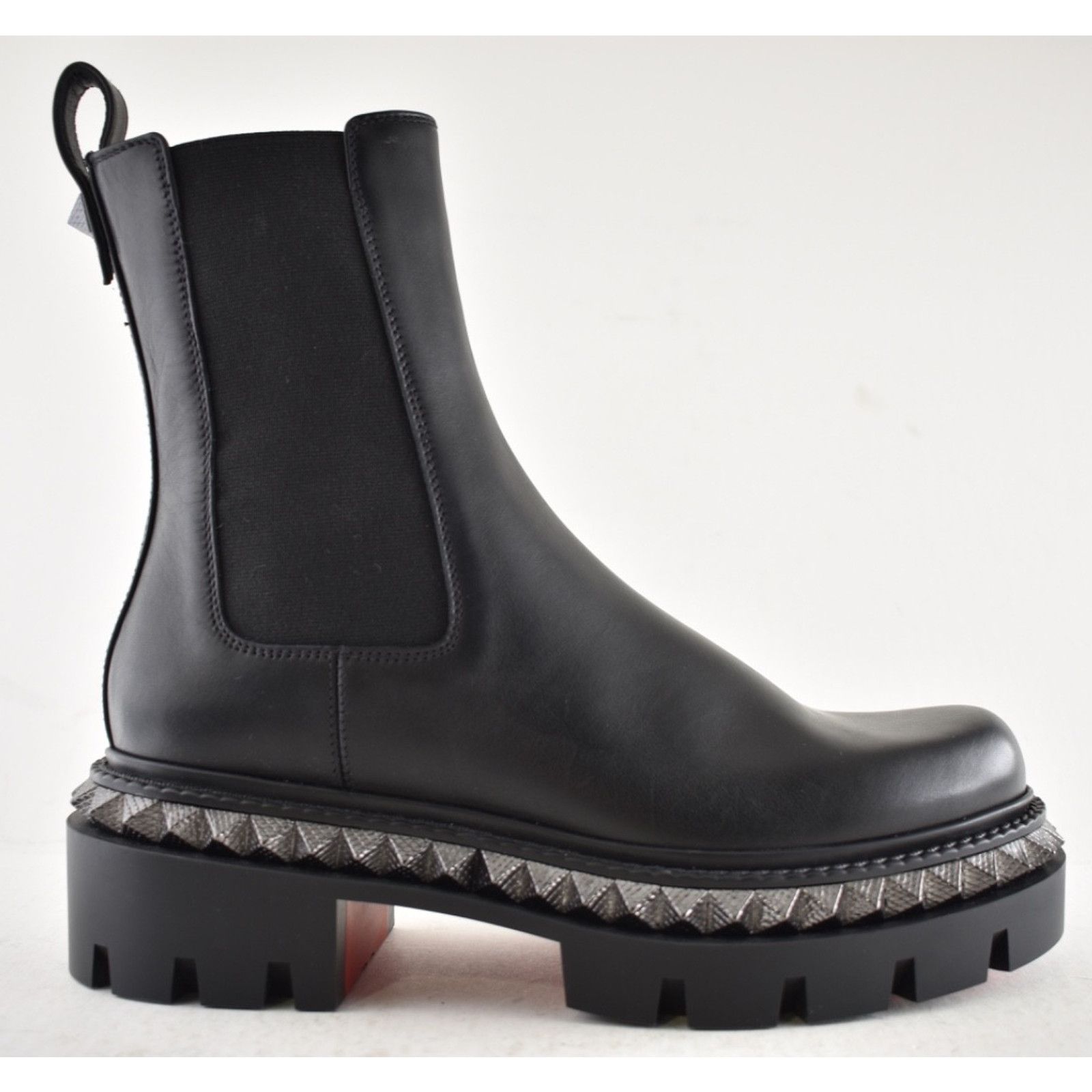 Christian Louboutin Christian Louboutin Black Calf Chelsea Lug Ankle Boot 39 Size US 8 / IT 38 - 2 Thumbnail