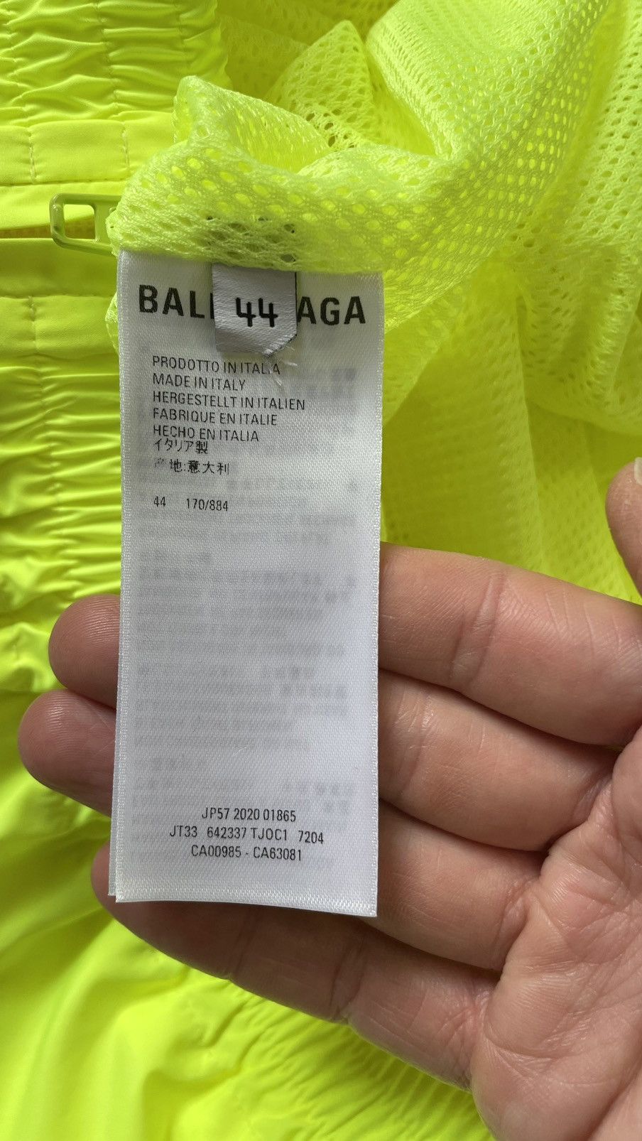Balenciaga S/S 20 Neon Yellow ‘B’ Logo Track Jacket Size US M / EU 48-50 / 2 - 12 Thumbnail