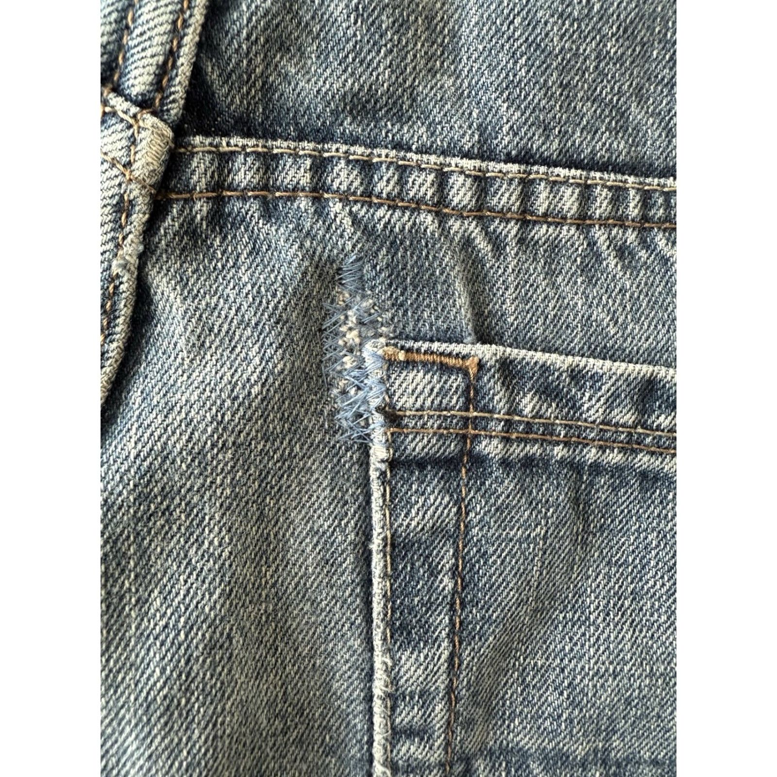 Calvin Klein Calvin Klein Jeans Relaxed Straight Denim Blue 34X28 City Grunge Logo 5-Pocket Mens Shirt? Size US 34 / EU 50 - 6 Thumbnail