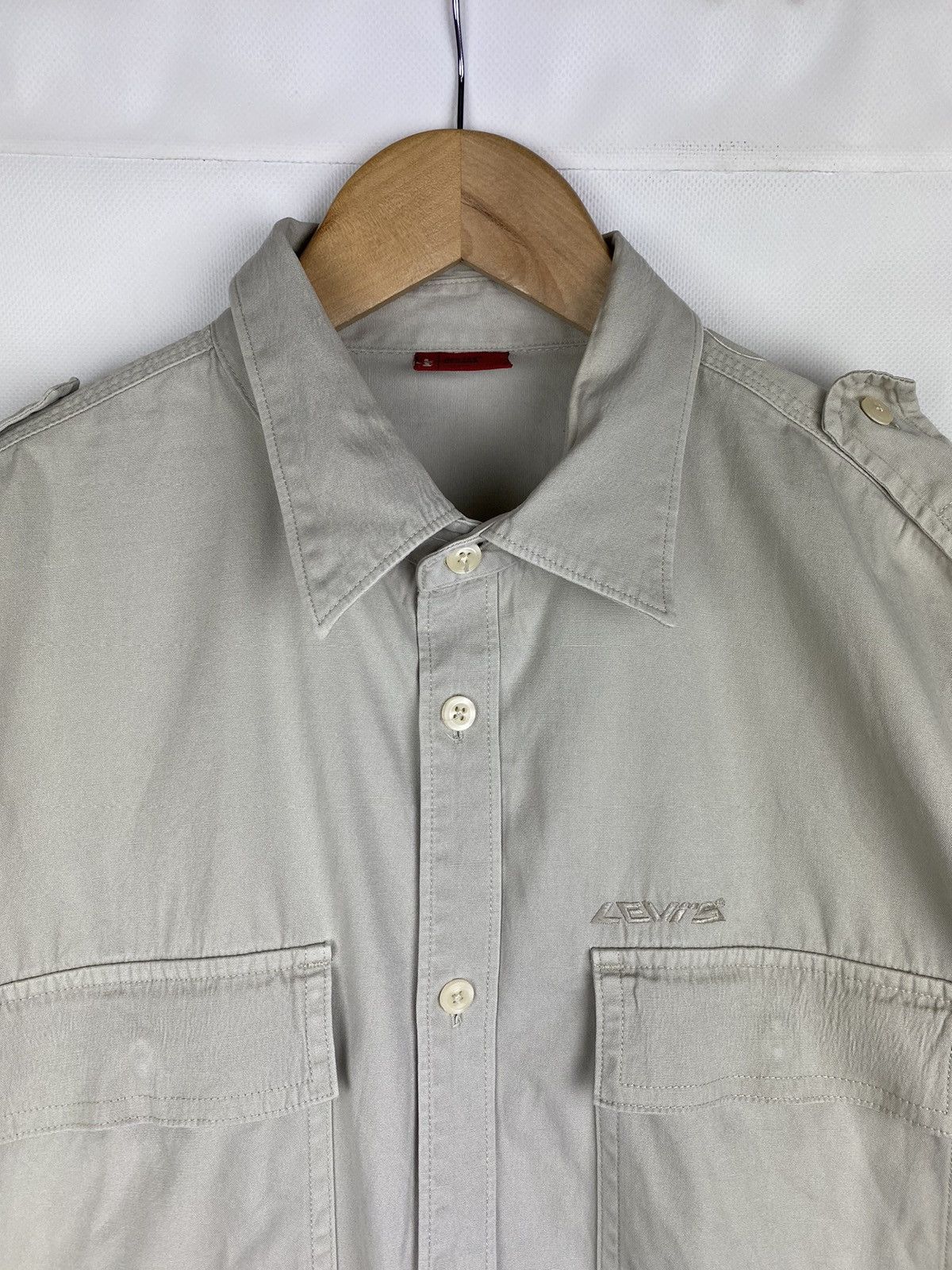 Levi's × Vintage Levis Red Tab vintage men’s military shirt overshirt Size US XL / EU 56 / 4 - 4 Thumbnail