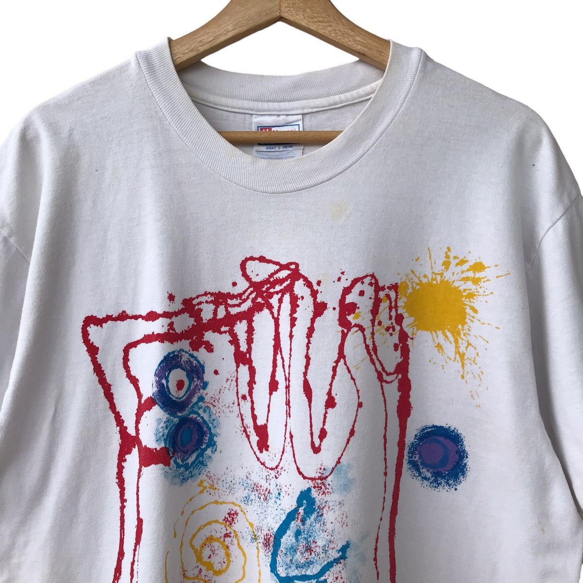 Hanes × Vintage Comtec Pito The Window Of Happiness Vintage 1990s Art Tee Size US L / EU 52-54 / 3 - 3 Thumbnail