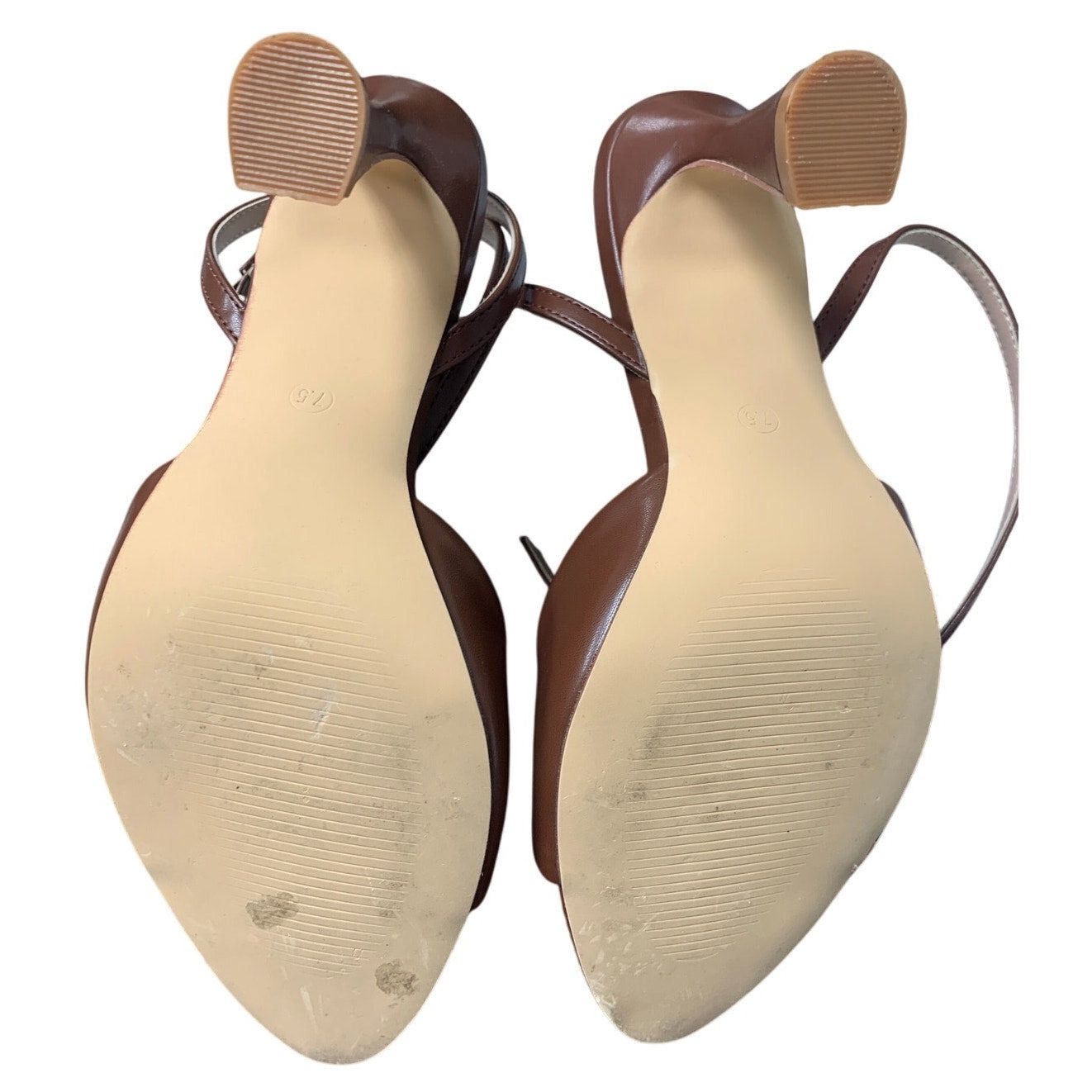 Other Susanny Women's Size 7.5 Brown Open Toe 4" Heel Sandals Size US 7.5 / IT 37.5 - 6 Thumbnail