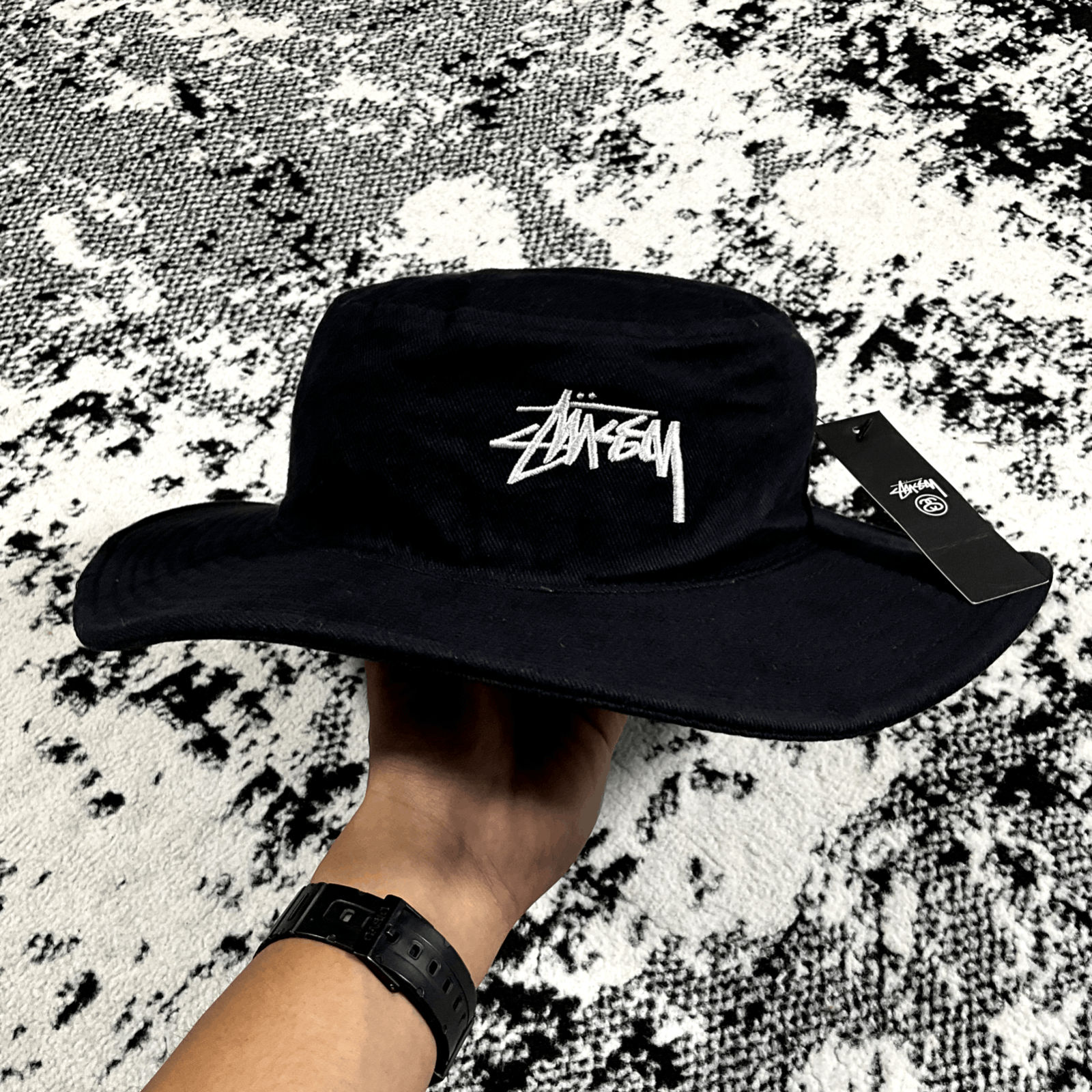Stussy STUSSY LONG BRIM STOCK BUCKET HAT Size ONE SIZE - 1 Thumbnail