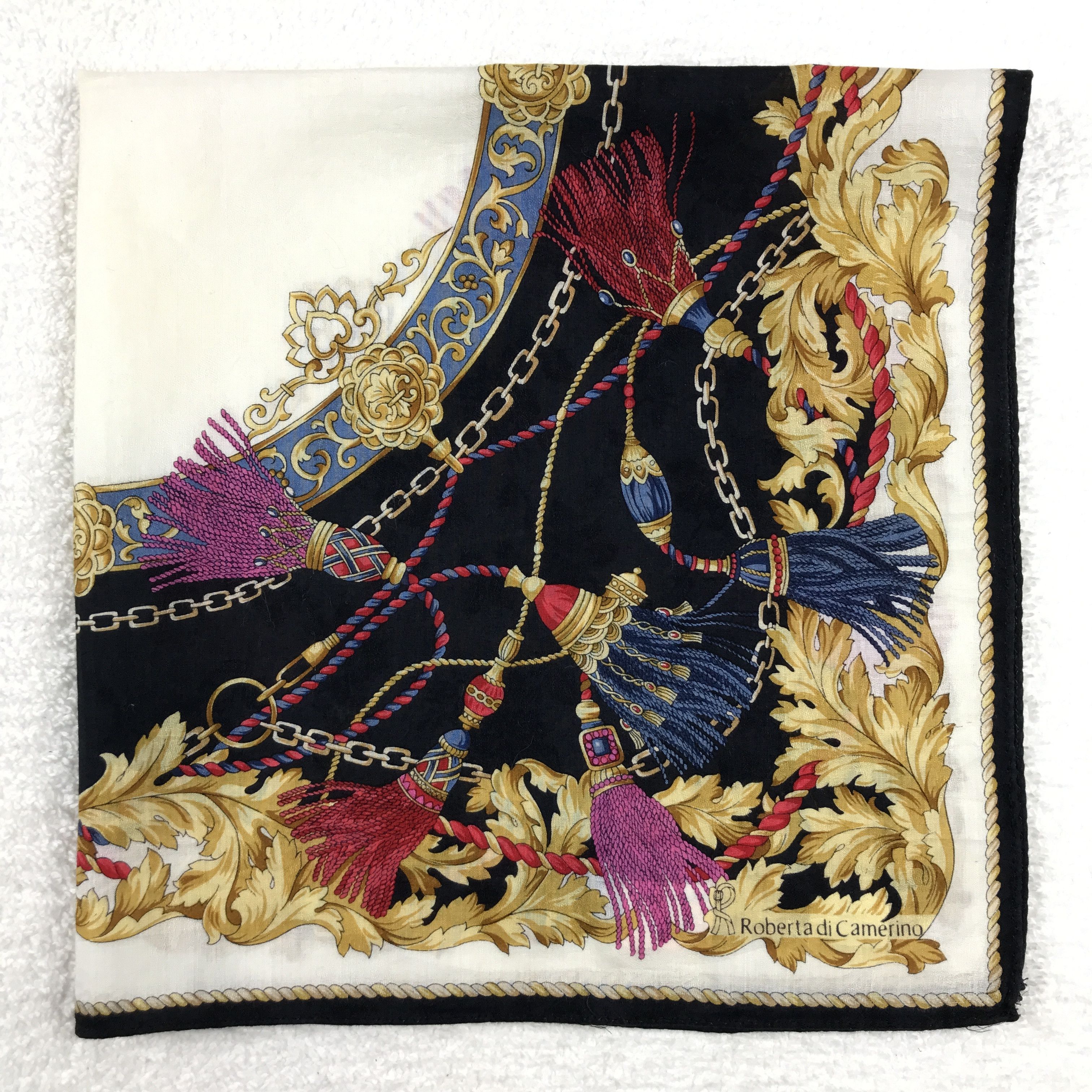 Designer × Roberta di Camerino × Vintage Vintage Roberto de Camerino Bandana Neckerchief Handkerchief Size ONE SIZE - 2 Thumbnail