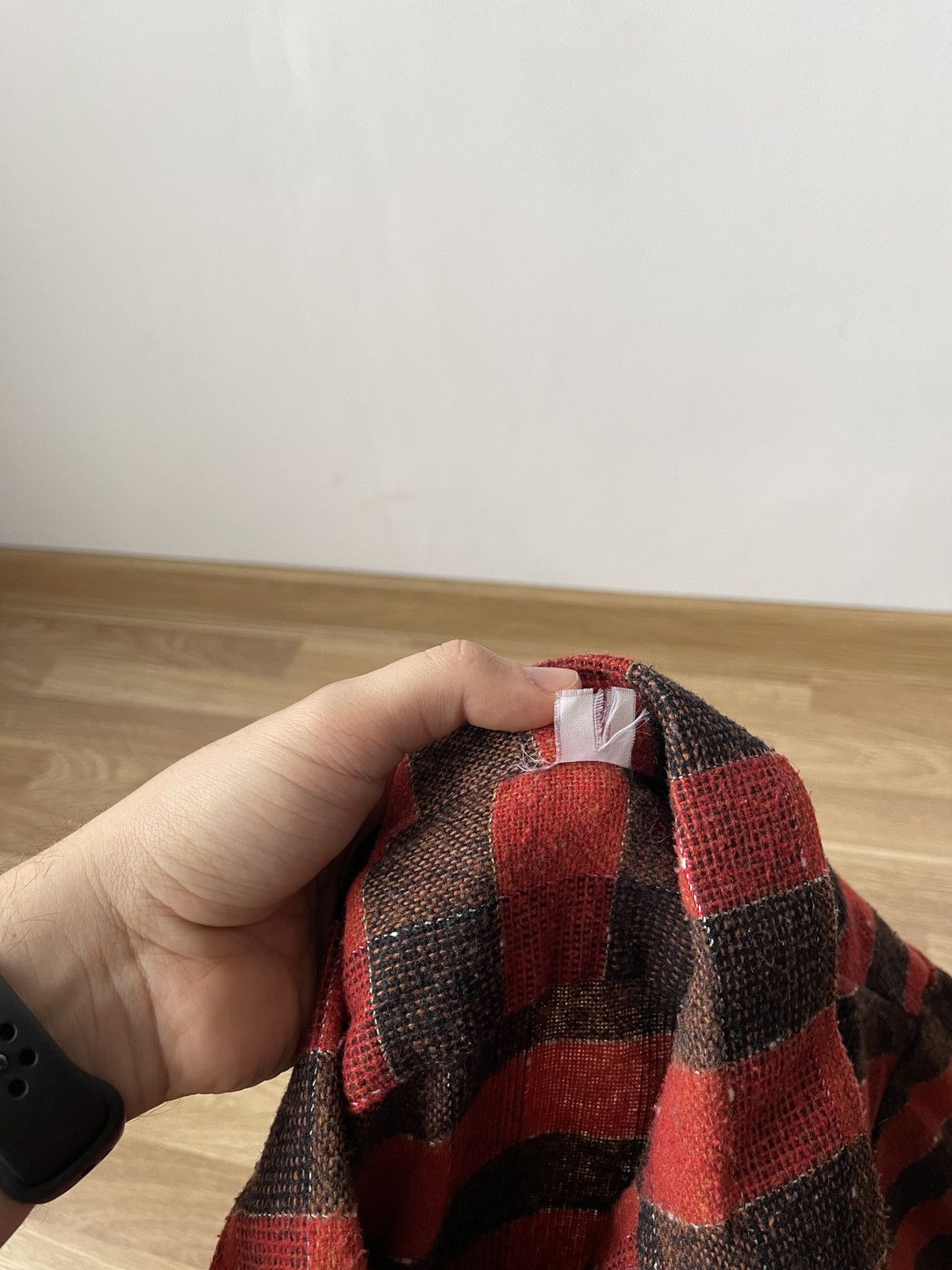 Japanese Brand × Vintage Vintage 70s Knit Flannel Shirt Size L Size US L / EU 52-54 / 3 - 8 Thumbnail