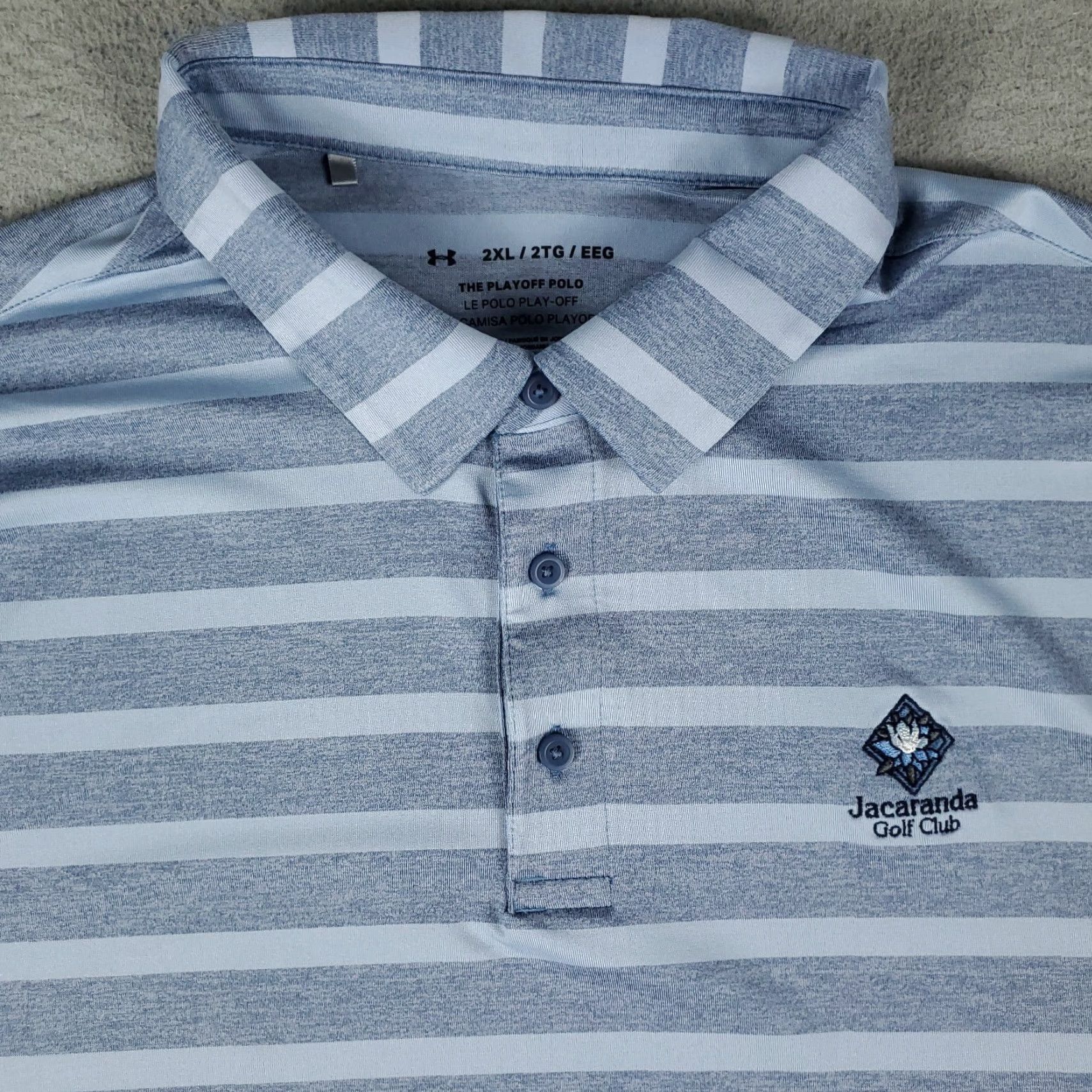 Under Armour Under Armour Polo Shirt Mens 2XL Blue Striped Jacaranda Golf Short Sleeve Polo Shirt Mens 2XL Blue Striped Jacaranda Golf Short Sleeve Size US XXL / EU 58 / 5 - 2 Thumbnail