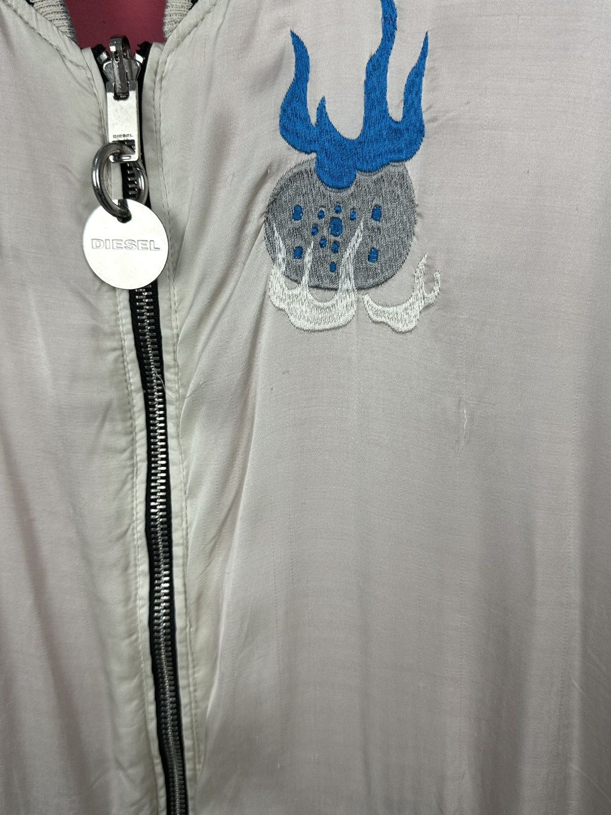 Diesel × Japanese Brand × Vintage Diesel Japanese Style Viscose Reversible Zip Women’s Bomber Size S / US 4 / IT 40 - 6 Thumbnail