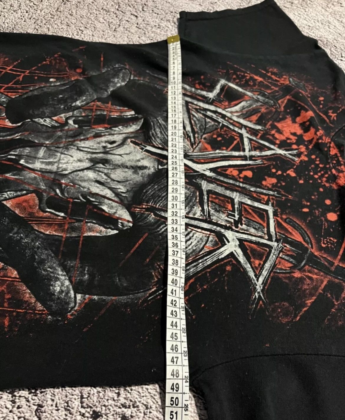 Gildan × Vintage Vtg Slayer All Over Print Metal T-shirt Size US M / EU 48-50 / 2 - 9 Thumbnail