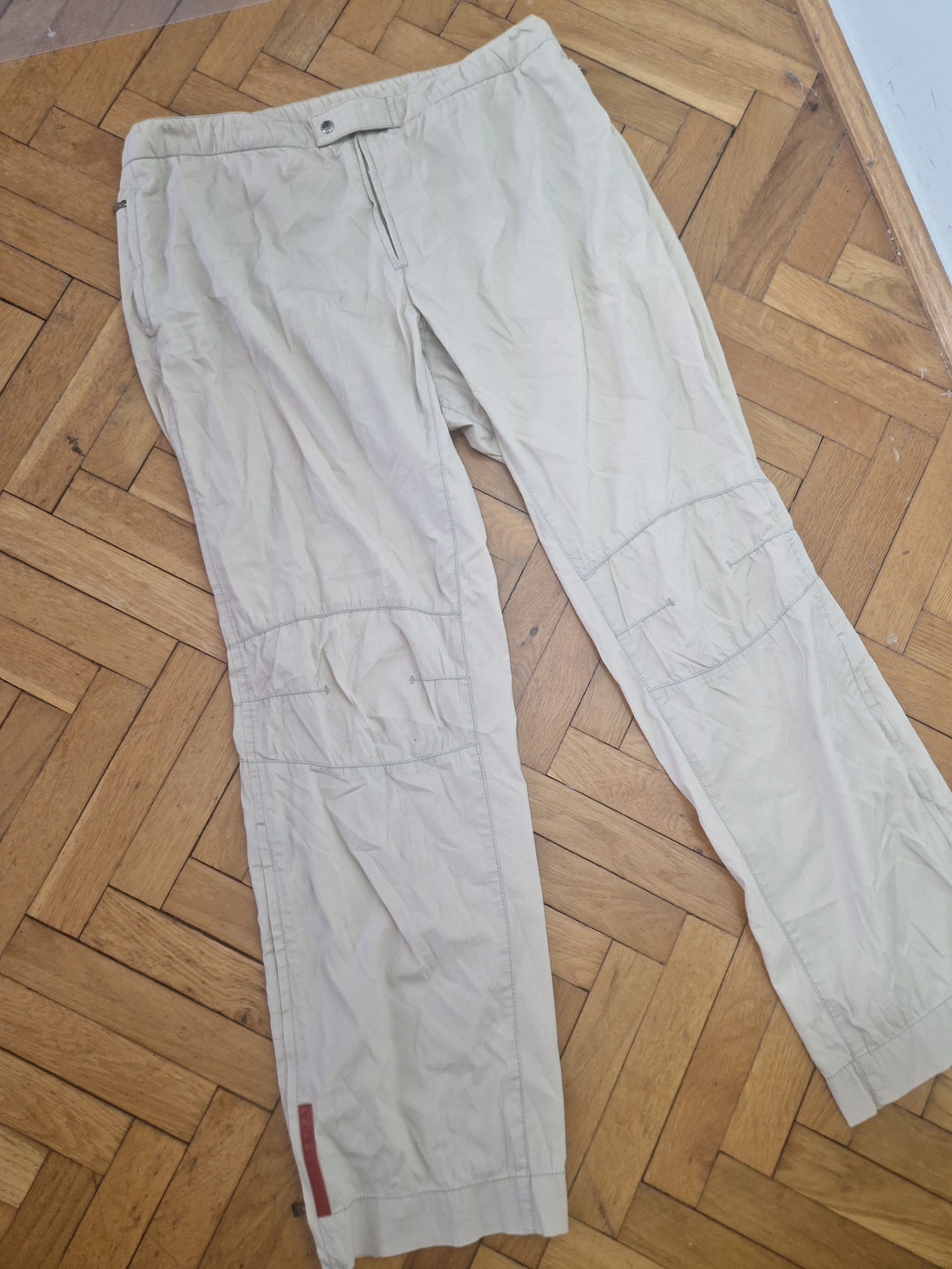 Prada Prada archive 90s 00s double knee red tab nylon pants Size US 34 / EU 50 - 2 Thumbnail