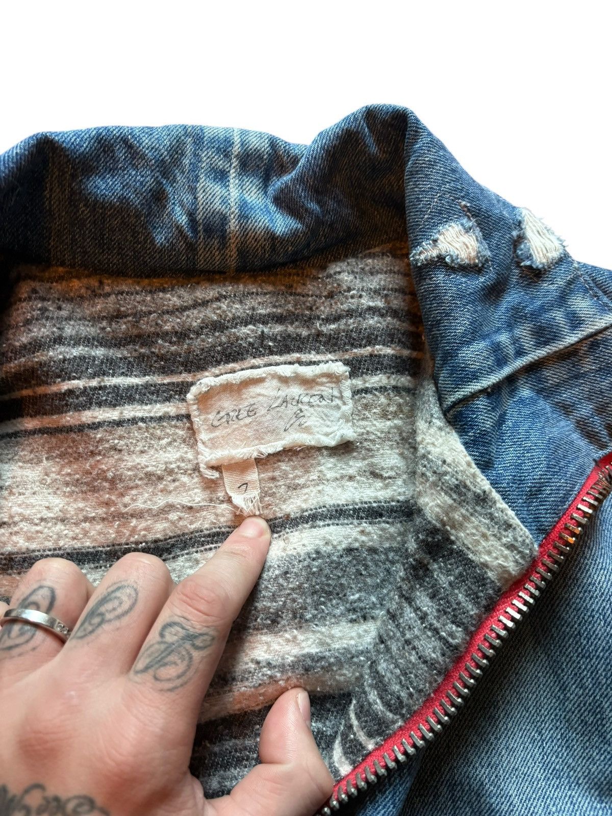 Greg Lauren Greg Lauren Hybrid Sherpa Denim Jacket Size US L / EU 52-54 / 3 - 2 Thumbnail
