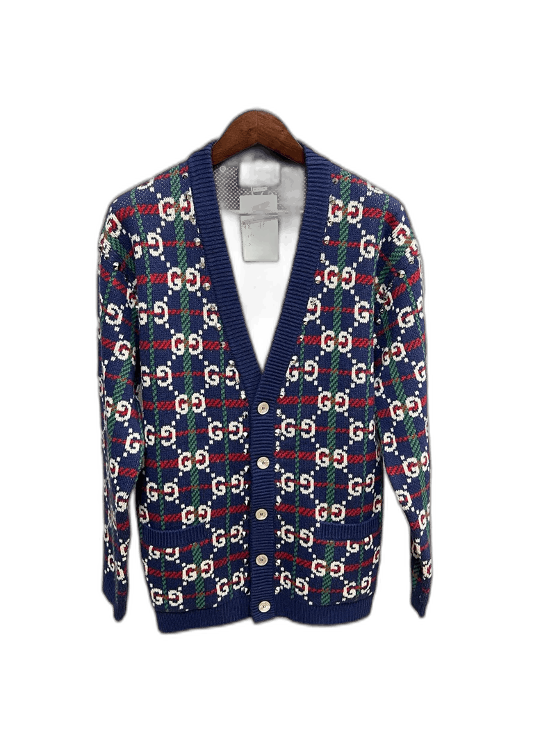 Gucci Wool Cardigan with Christmas Pattern
