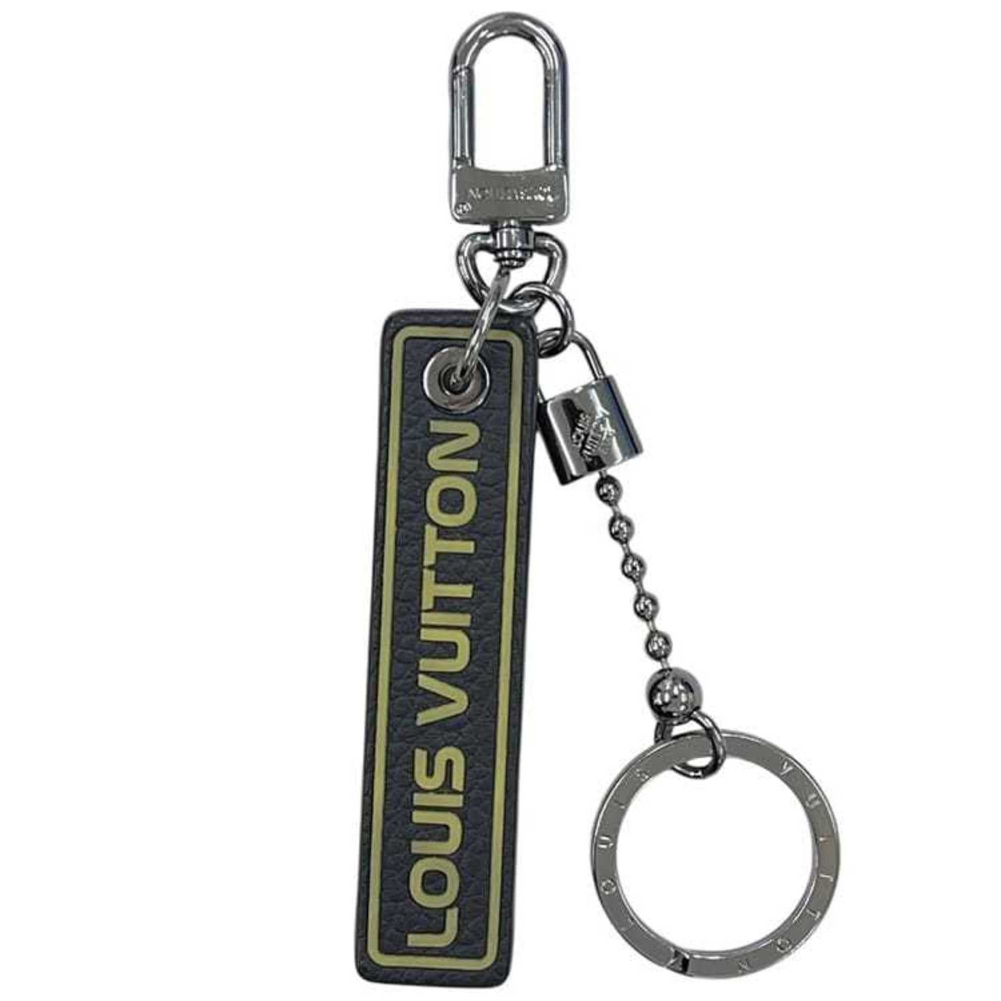 Louis Vuitton Louis Vuitton Portefeuille Tab Keyring ec-25227 Black MP2211 Taurillon Leather FJ1108 LOUIS VUITTON Padlock Motif Ball Chain Tag Bag Charm Men's Women's Size ONE SIZE - 1 Thumbnail