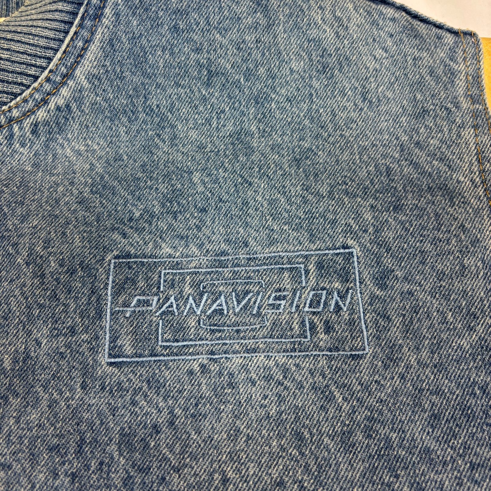 Vintage Vintage 90s Panavision Denim Leather Varsity Jacket XL Size US XL / EU 56 / 4 - 3 Thumbnail