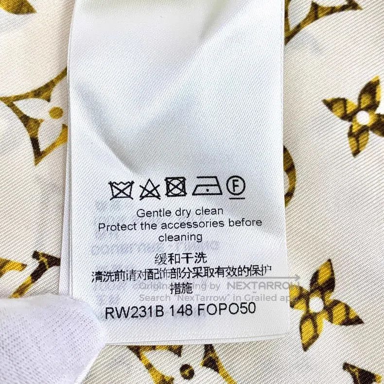 Louis Vuitton Louis Vuitton Beige Logo Print Silk Shorts. Size US 34 / EU 50 - 6 Thumbnail