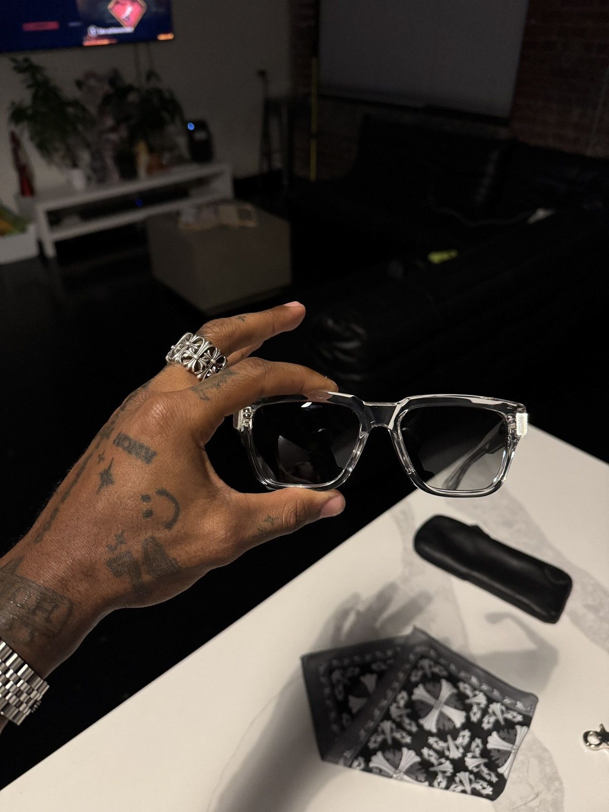 Chrome Hearts Chrome Hearts MIDIXATHRILL I Frames Size ONE SIZE - 3 Thumbnail