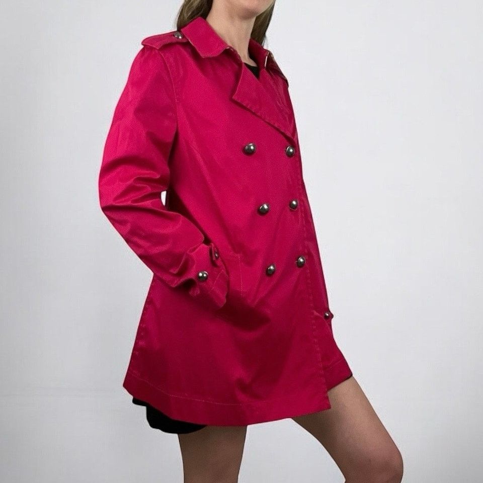 Tommy Hilfiger Tommy Hilfiger Vibrant Pink Button Down Collared Coat Size M / US 6-8 / IT 42-44 - 1 Thumbnail