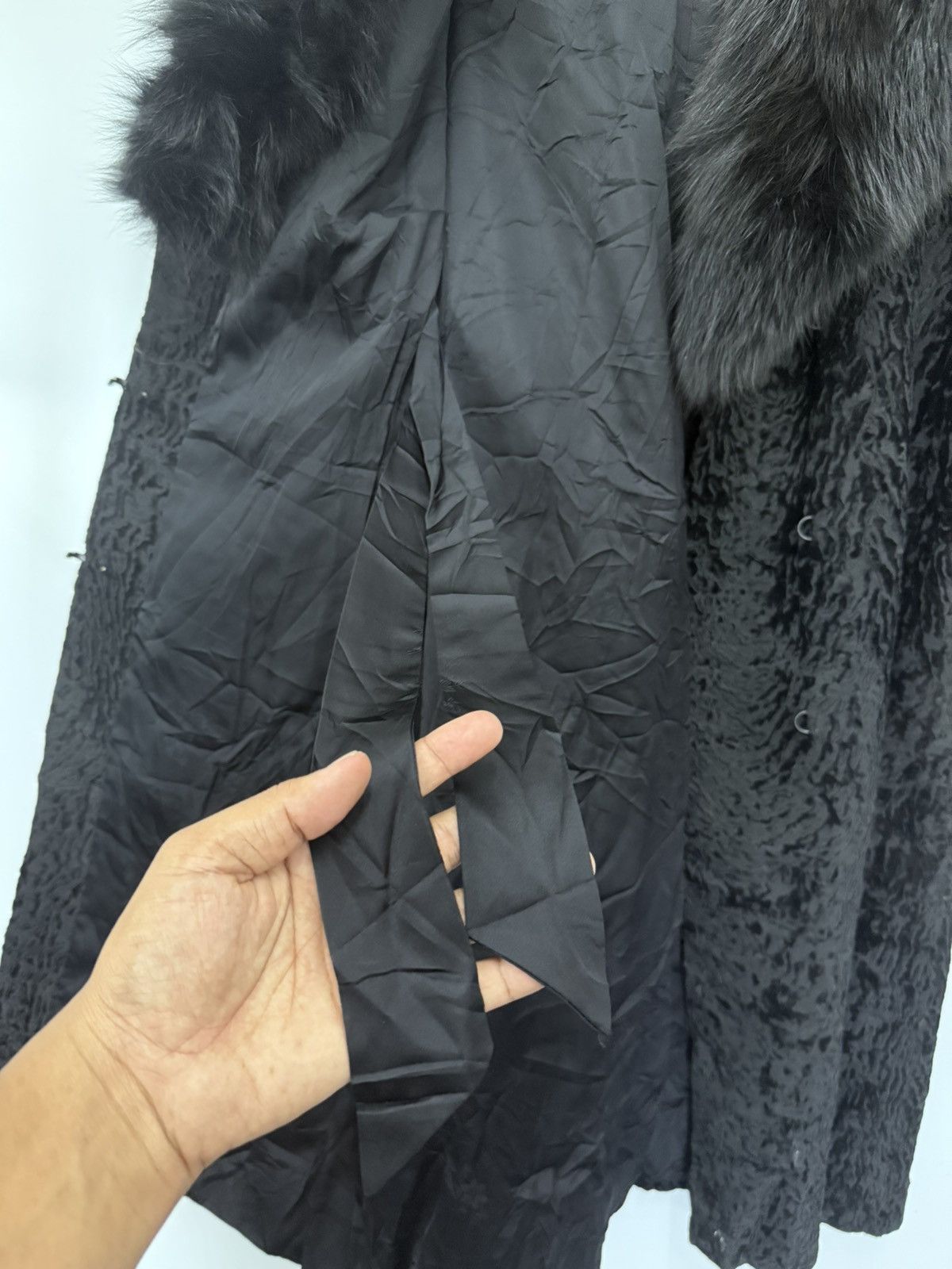 Leather 🔥 Real Fur Leather Long Coat Size S / US 4 / IT 40 - 9 Thumbnail