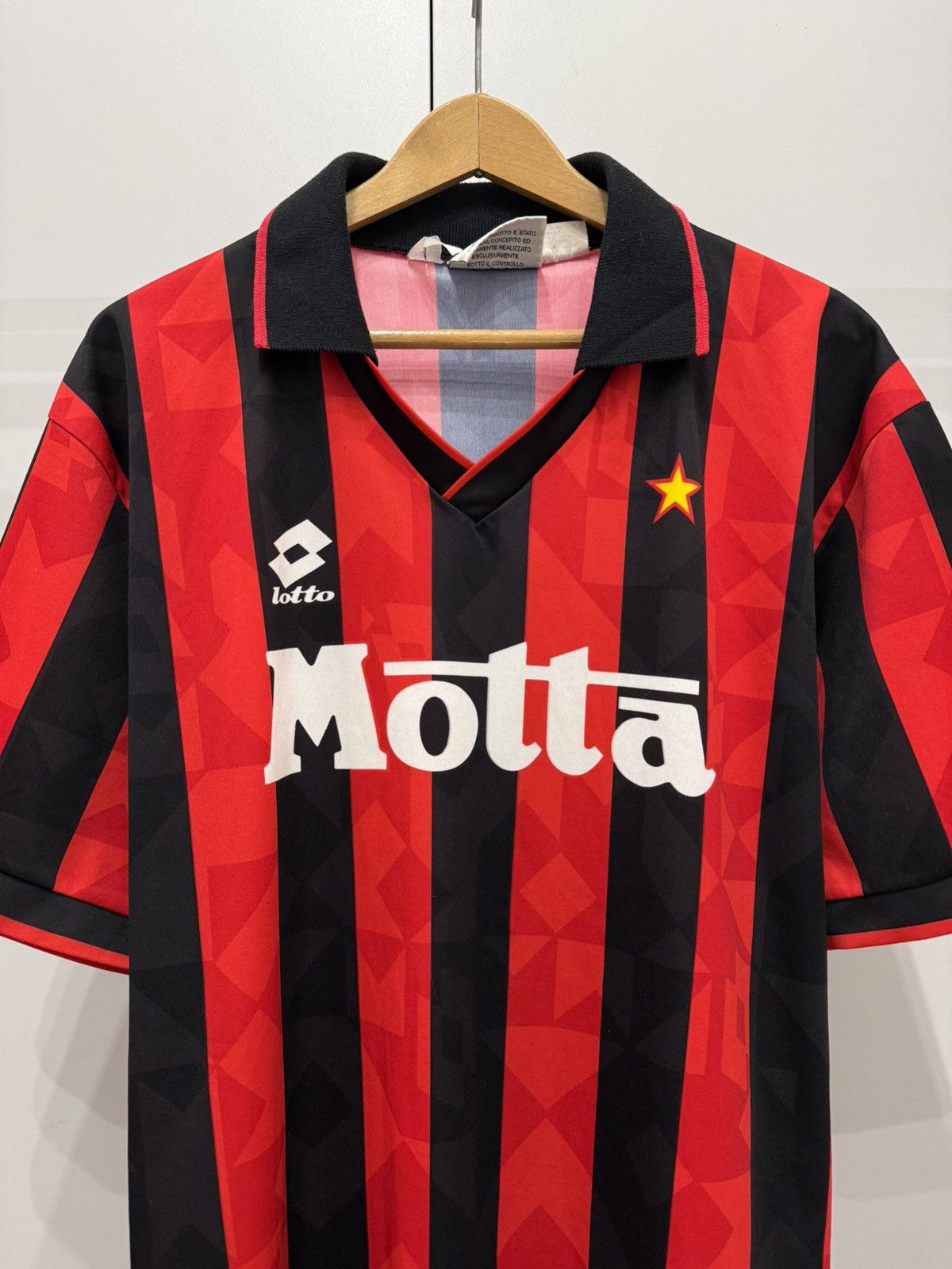 Lotto Sport Vintage Lotto AC Milan 1993-94 Home Football Jersey Soccer Size US XL / EU 56 / 4 - 2 Thumbnail