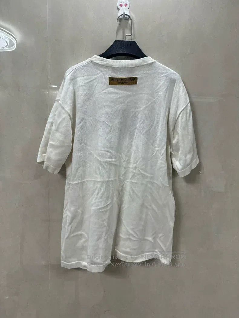Louis Vuitton Louis Vuitton White blue-orange logo knit short sleeves Size US M / EU 48-50 / 2 - 2 Thumbnail