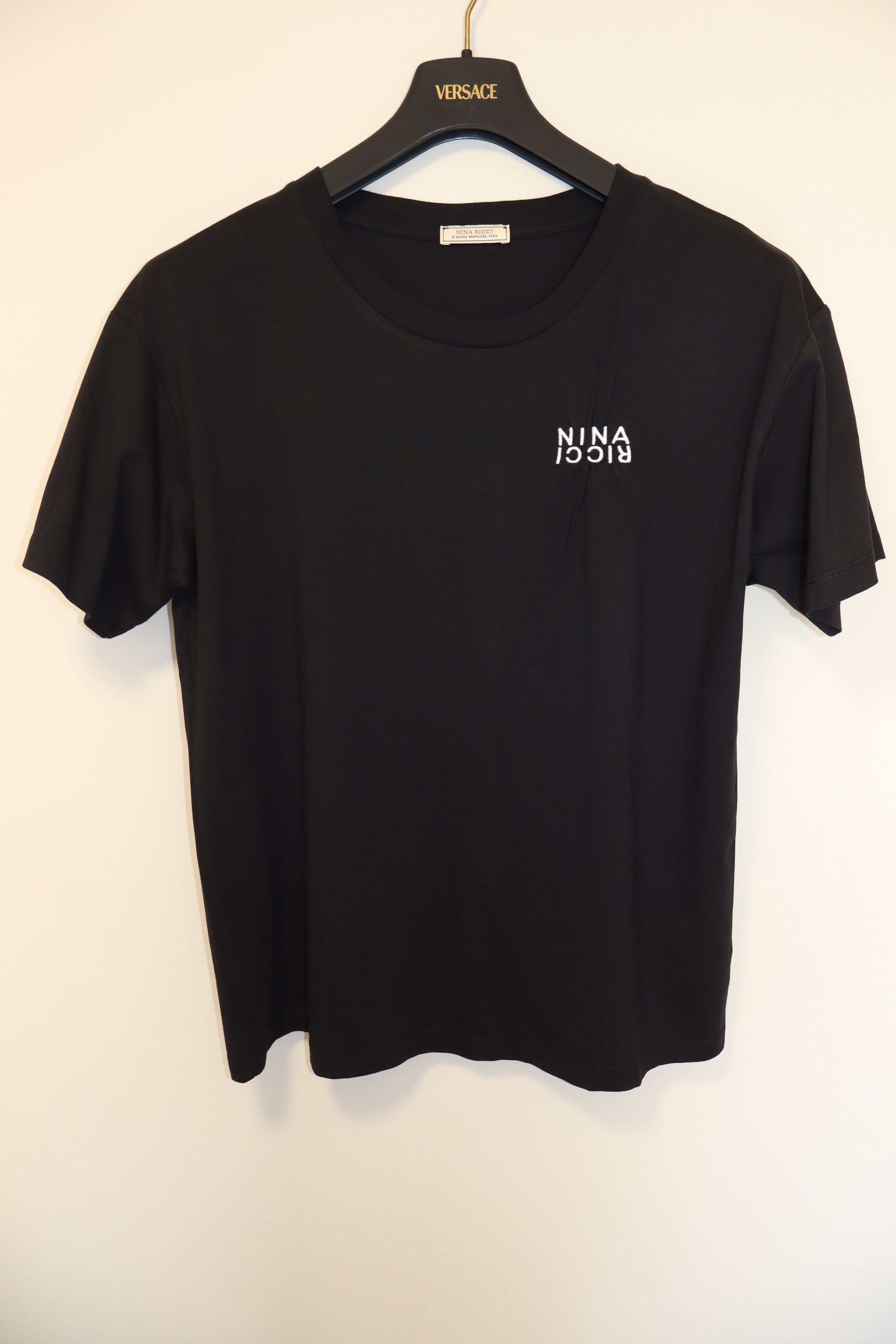 Nina Ricci Embroidered logo t-shirt Size L / US 10 / IT 46 - 1 Thumbnail