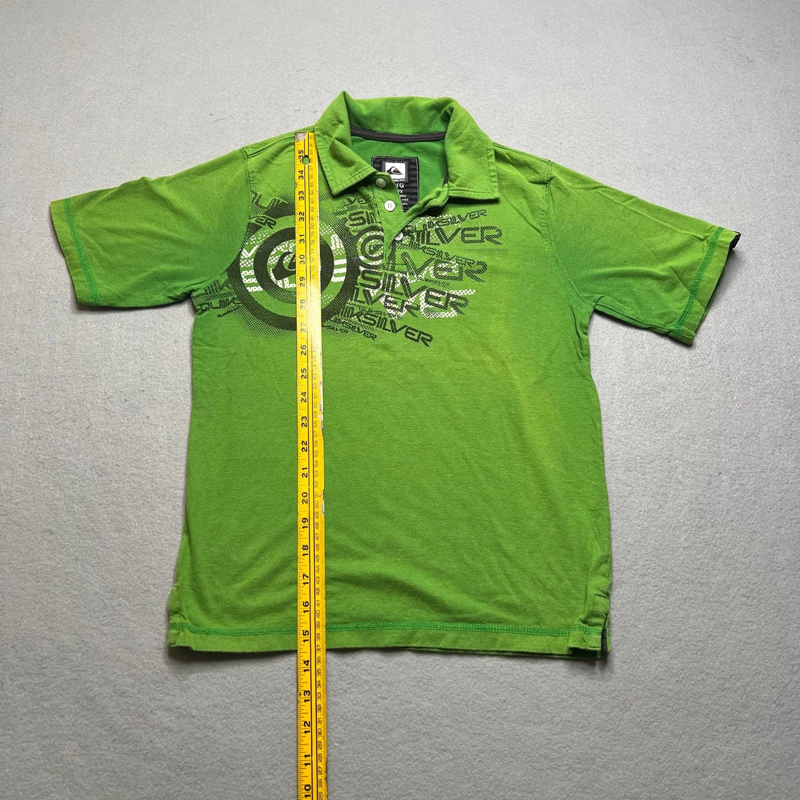 Quicksilver Quiksilver Youth Polo Shirt Size 7X XL Green Surf Skate Y2K Size XL / US 12-14 / IT 48-50 - 4 Thumbnail