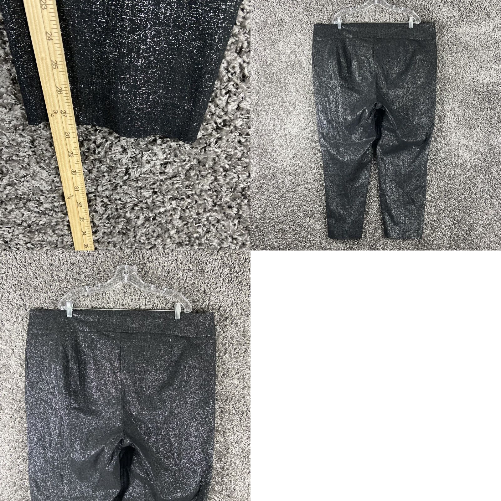 Vintage Lane Bryant Black Sparkly Dress Pants Plus Size 26 Womens Size 26" / US 2 / IT 38 - 8 Thumbnail
