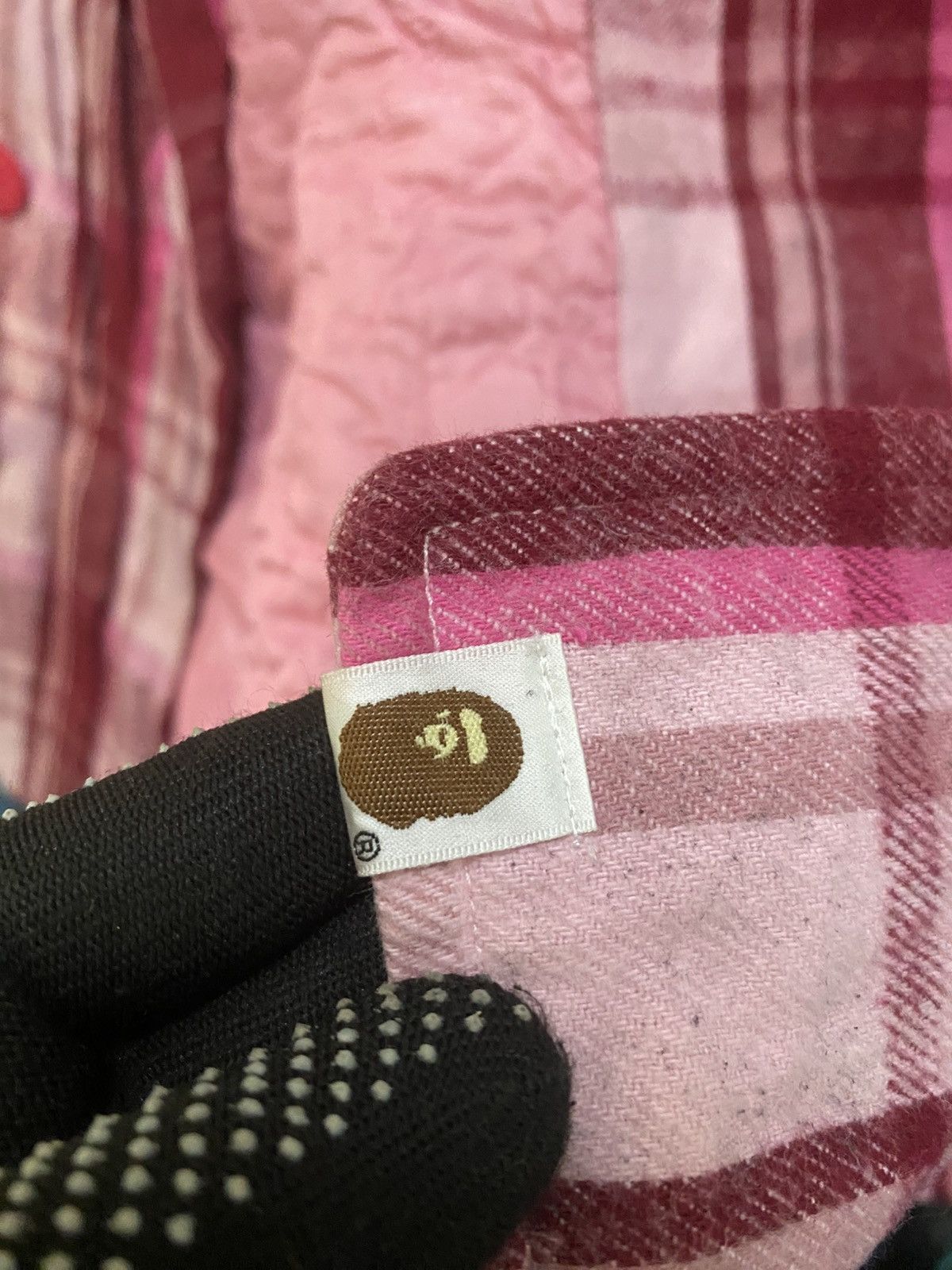 Nigo Vintage A Bathing Ape Pink Plaid Wool-Style Peacoat NIGO Era Size US S / EU 44-46 / 1 - 10 Thumbnail