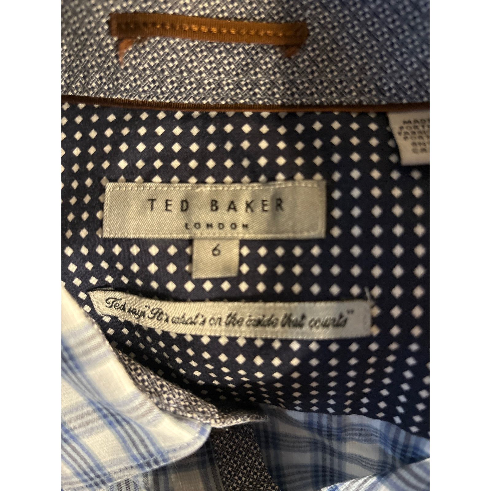 Ted Baker Ted Baker London Plaid Long Sleeve Shirt 6(44) Turn Cuff Size US S / EU 44-46 / 1 - 9 Thumbnail