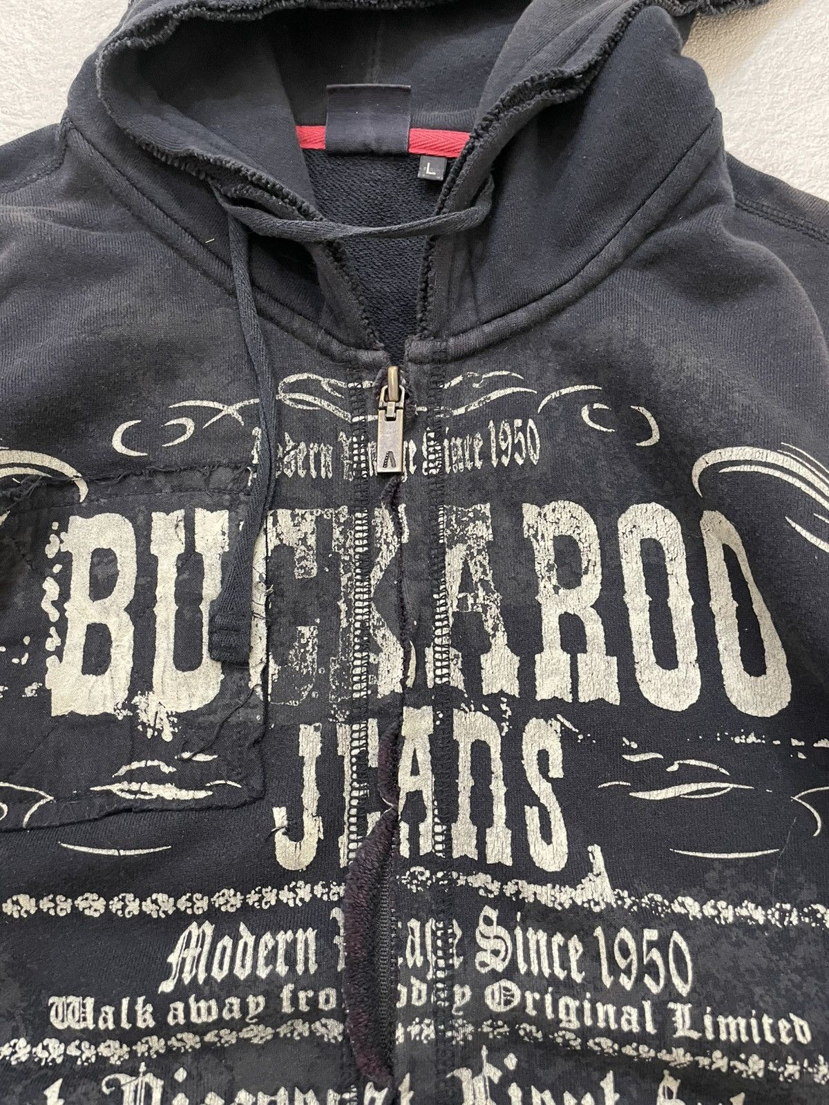 Japanese Brand 2000s Buckaro Poem Hooded Printed Y2K if6was9 LGB grunge Size US L / EU 52-54 / 3 - 3 Thumbnail